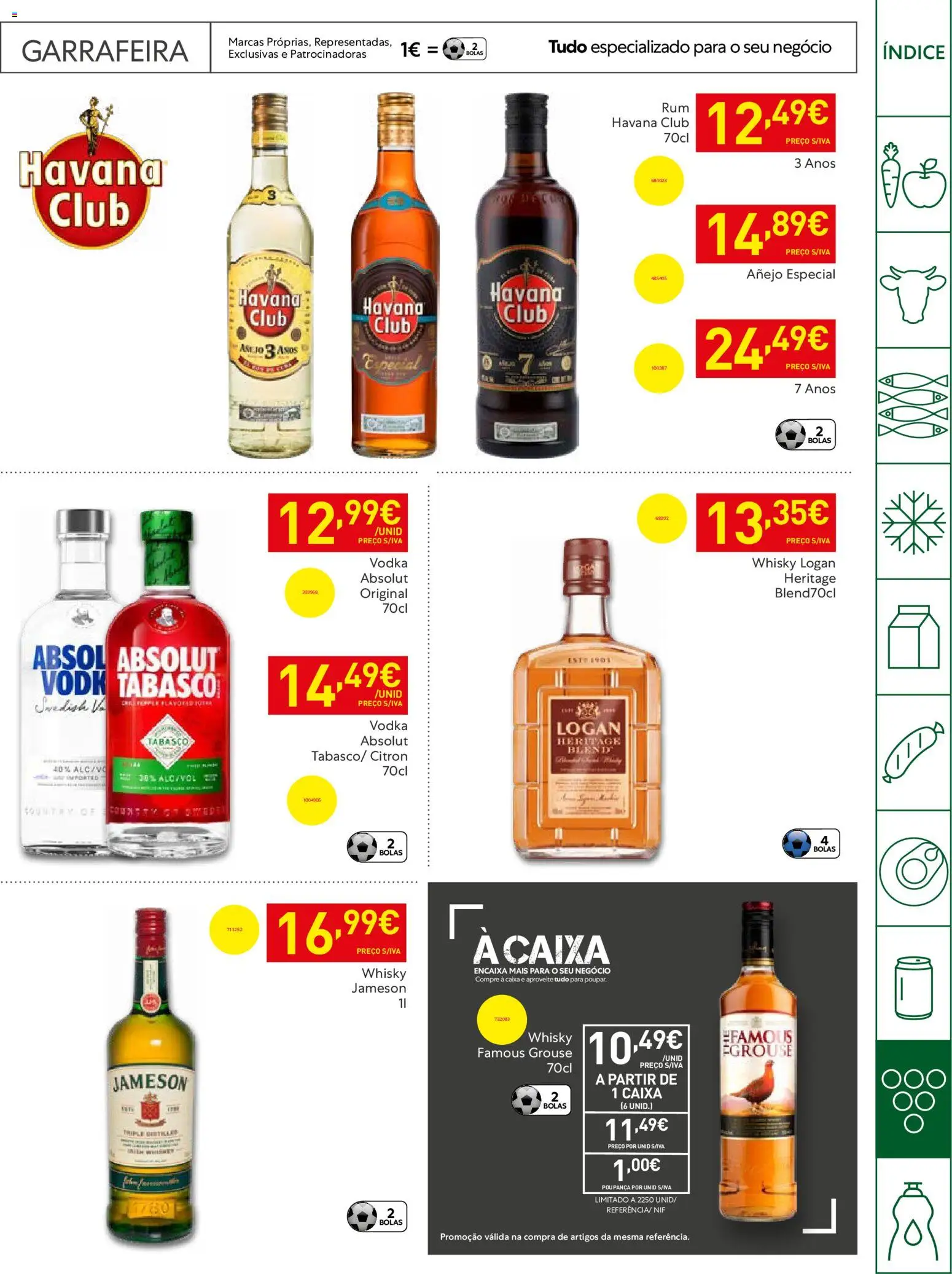 Recheio Horeca │ válido de 14.04.2026 | Página: 31 | Produtos: Whisky, Caixa, Vodka
