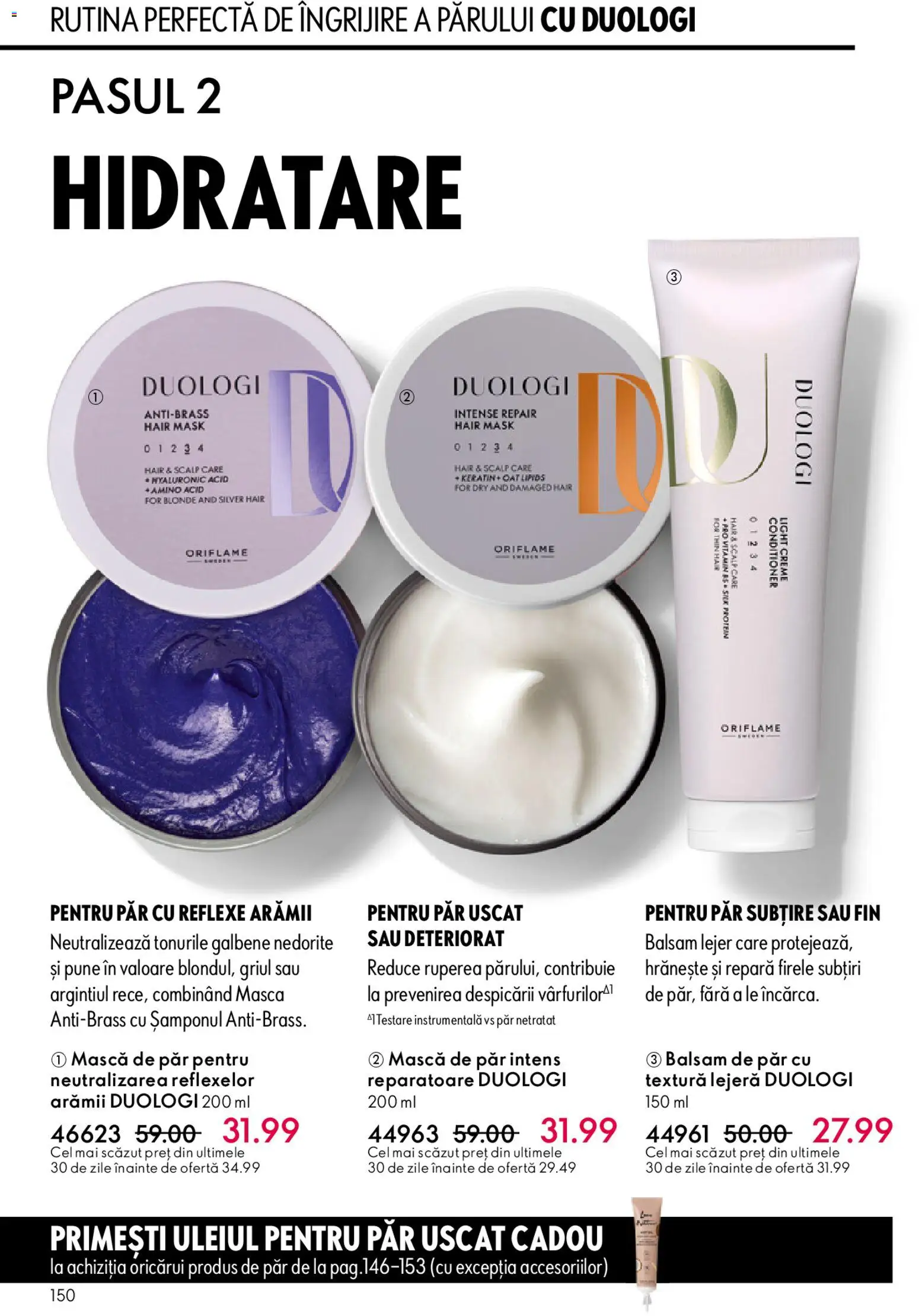 Noul catalog Oriflame – valabil de la 27.05.2026 | Pagină: 150 | Produse: Balsam, Mască de păr, Balsam de păr