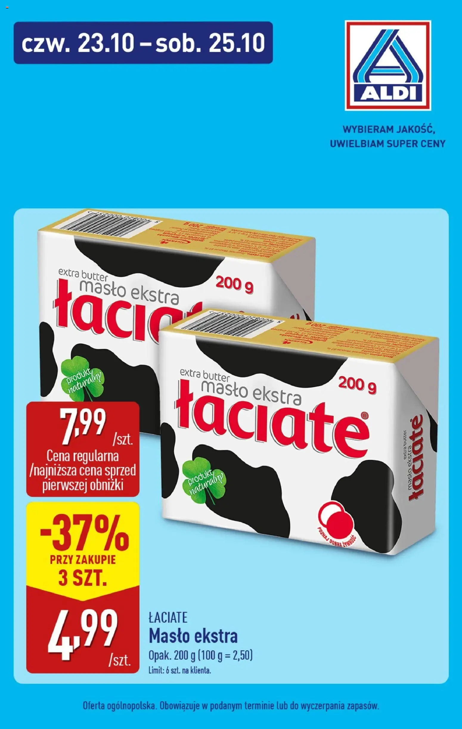 Aldi Gazetka - Super oferty na weekend od 23.10.2025 | Strona: 2 | Produkty: Masło