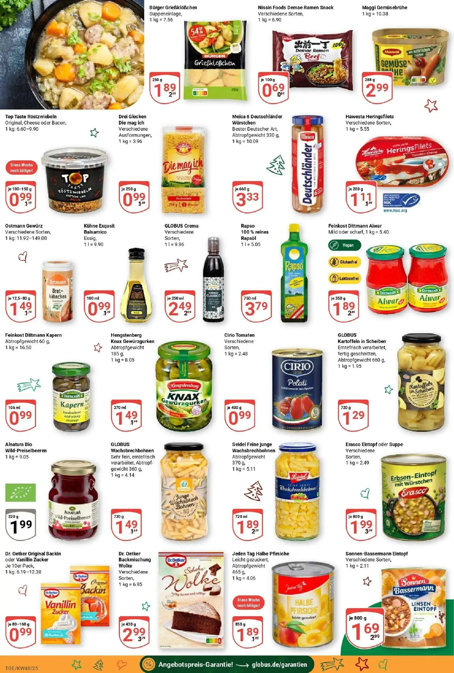 Globus prospekt Tönisvorst	 – gültig ab 23.11.2025 | Seite: 17 | Produkte: Gewicht, Maggi, Kartoffeln, Erasco