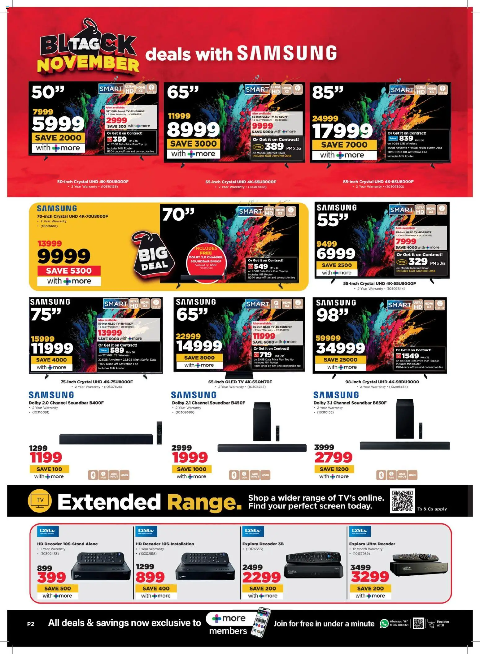 New HiFi Corp catalogue – valid from 24.11.2025 | Page: 2 | Products: Sim, Decoder, TV, Soundbar