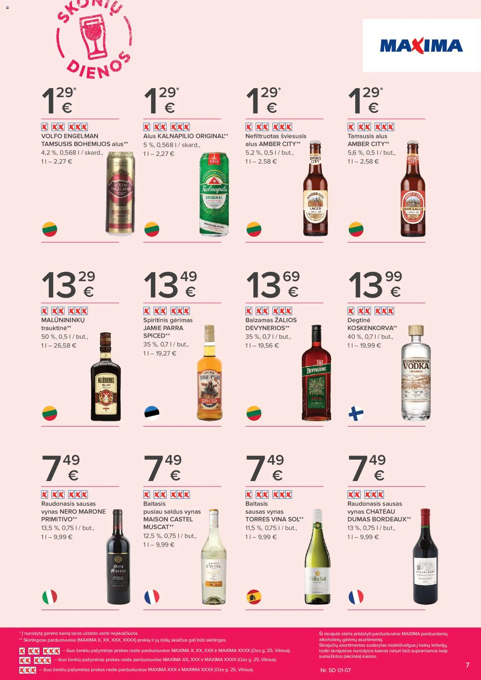 MAXIMA akcijos nuo 18.12.2025 | Puslapis: 7 | Prekių: Balzamas, Degtinė, Vynas, Alus