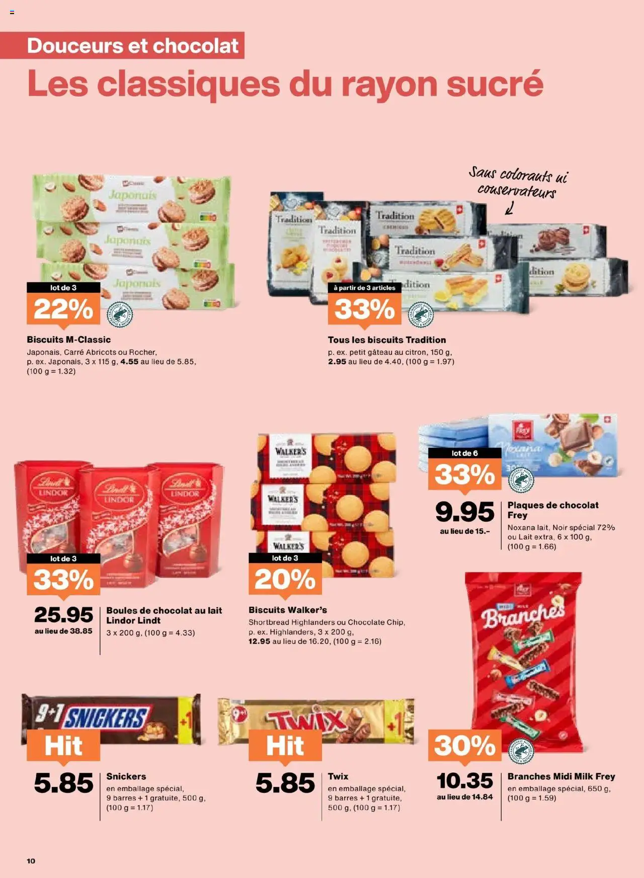 Migros - Magazin FR ab 05.08.2025 | Seite: 10 | Produkte: Snickers, Twix