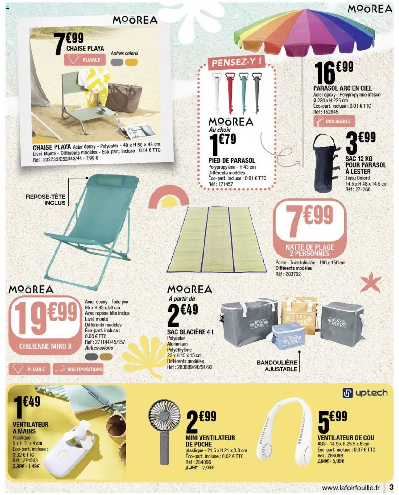  | Page: 3 | Produits: Sac, Ventilateur, Parasol, Pied de parasol