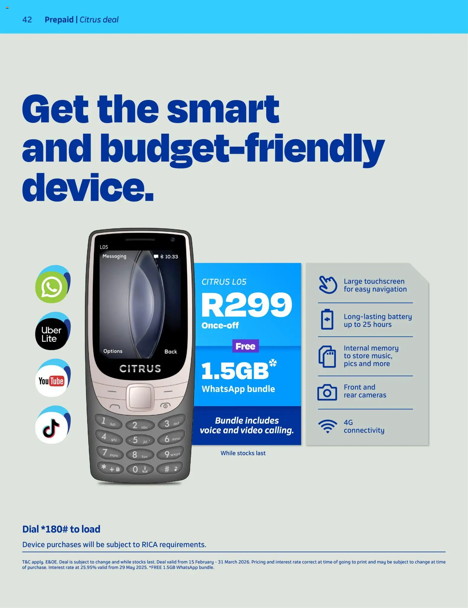 New Telkom catalogue – valid from 15.02.2026 | Page: 40 | Products: Battery