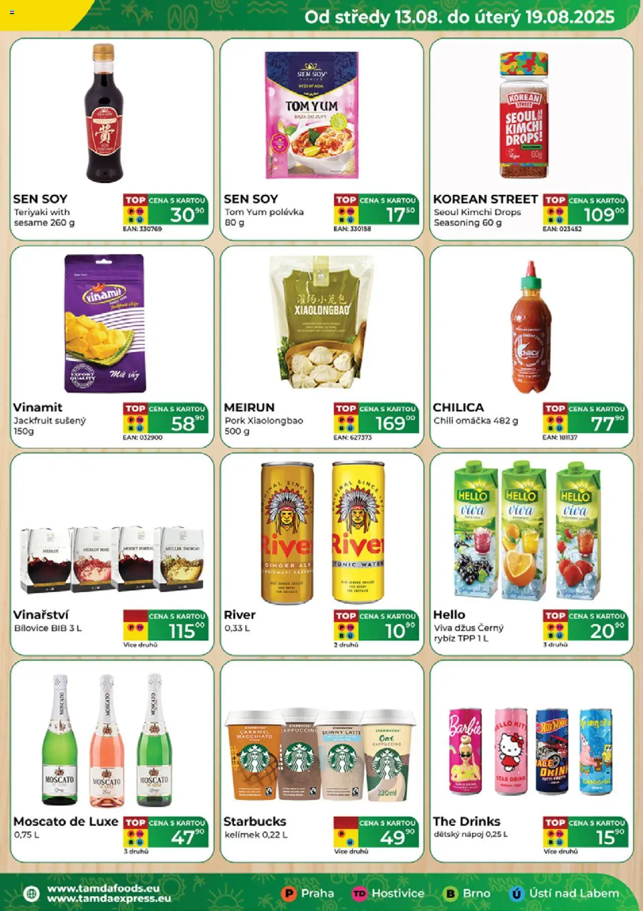 Tamda Foods leták od 13.08.2025 | Strana: 5 | Produkty: Starbucks, Džus, Kimchi, Tonic