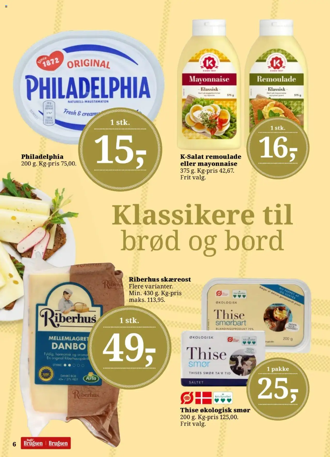 Dagli'Brugsen tilbudsavis – gyldig fra 12.09.2025 | Side: 6 | Produkter: Smør, Brød, Bord, Remoulade