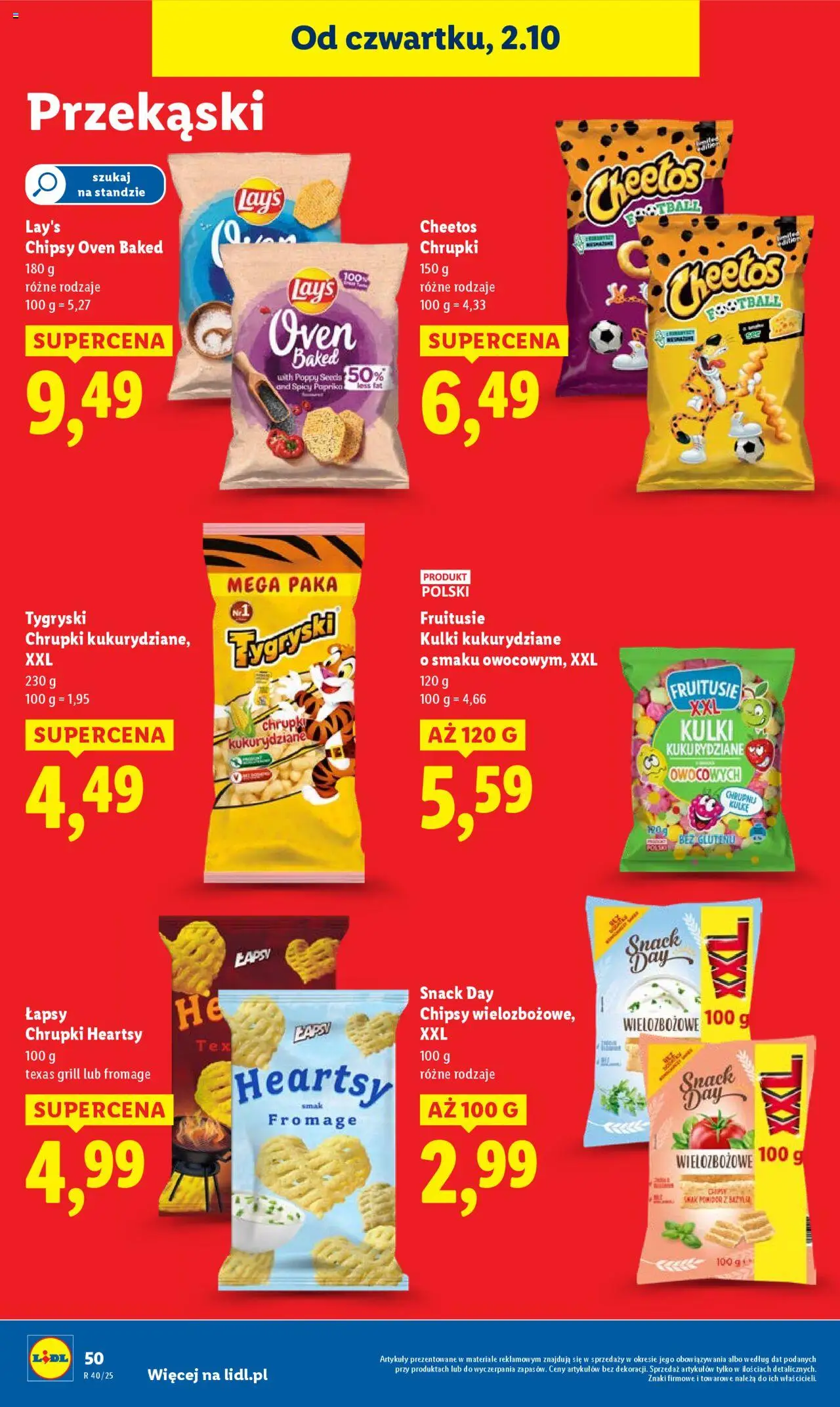 Lidl Gazetka od 02.10.2025 | Strona: 54 | Produkty: Chipsy, Chrupki, Grill