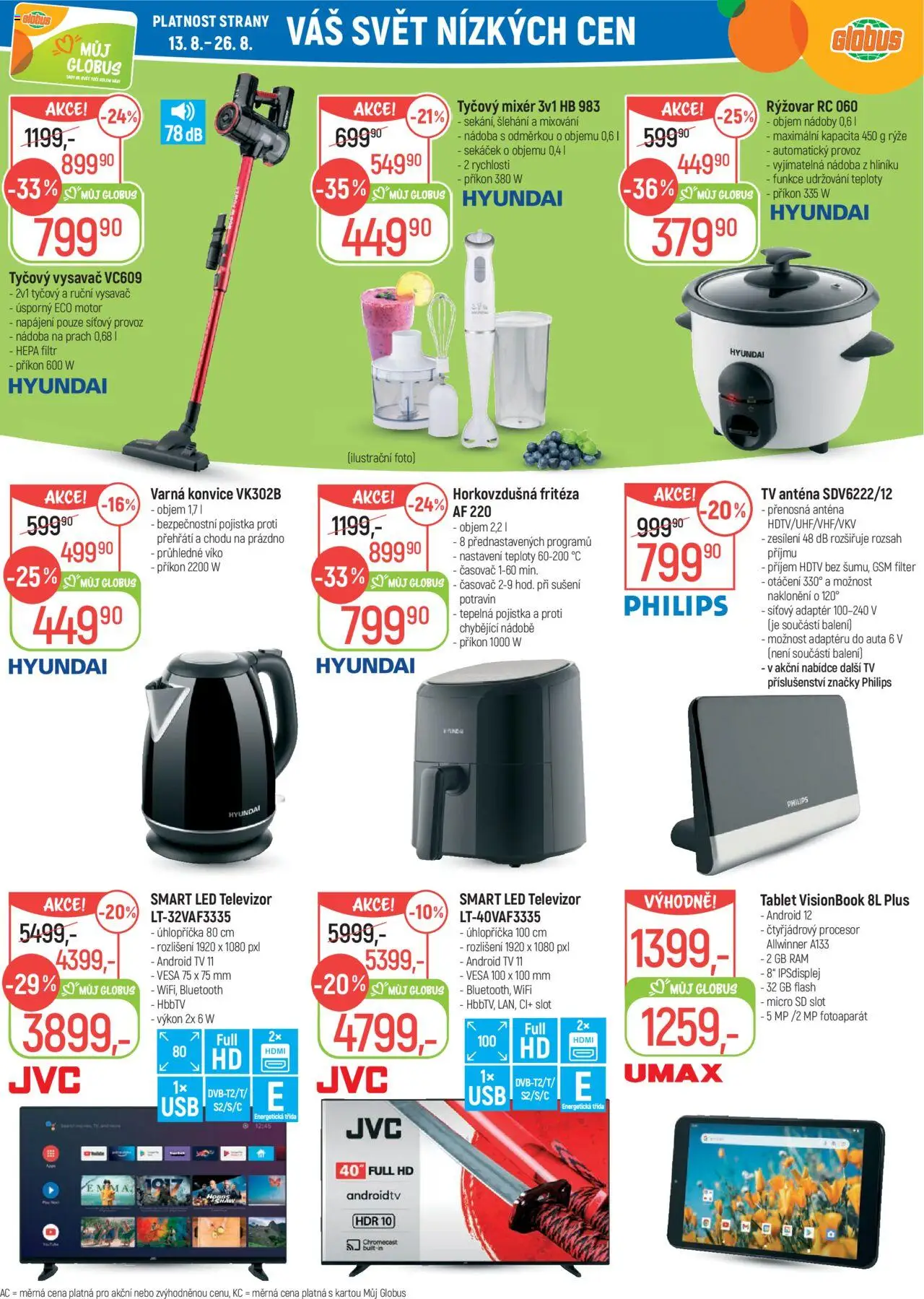 Globus leták - Chomutov od 13.08.2025 | Strana: 37 | Produkty: Tyčový mixér, Televizor, Tablet, Mixér