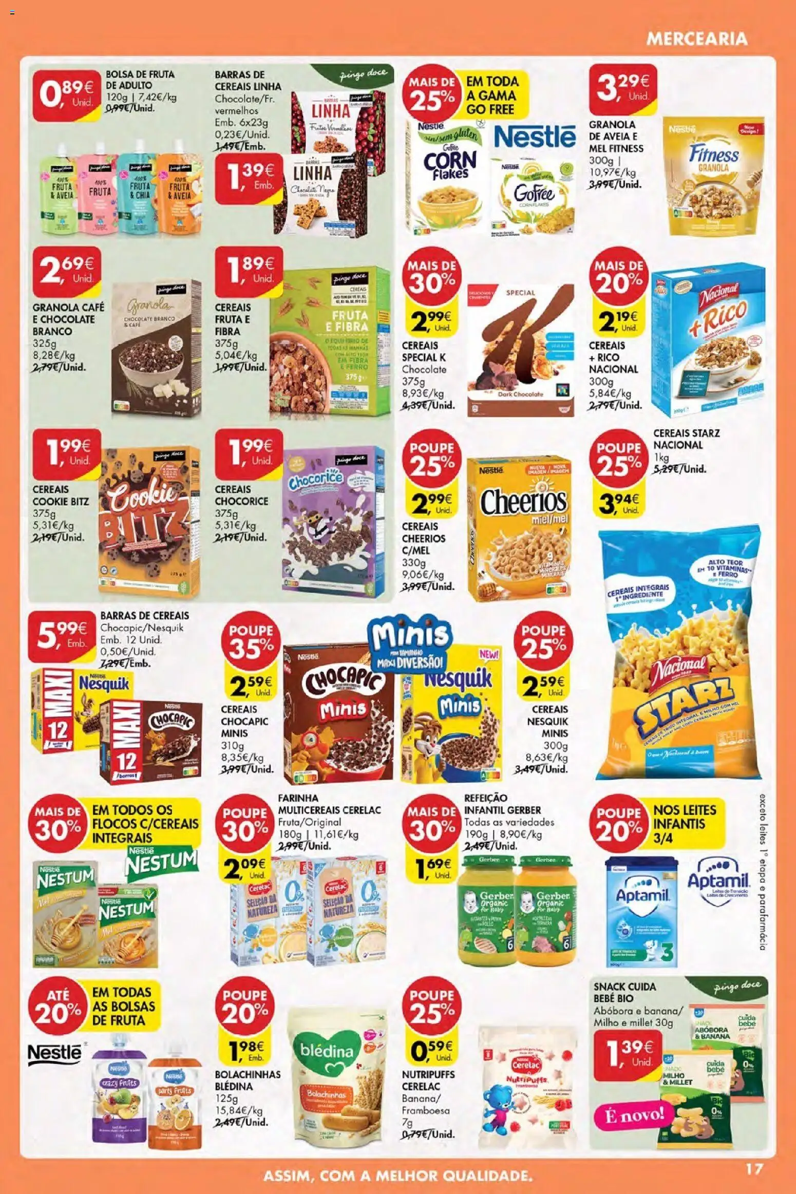 Pingo Doce Black Friday │ válido de 27.11.2025 | Página: 17 | Produtos: Aveia, Granola, Nestlé, Chocolate
