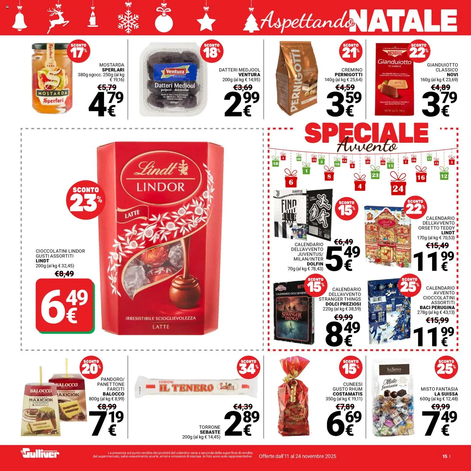 Volantino Gulliver del 11.11.2025 | Pagina: 15 | Prodotti: Latte, Panettone, Cioccolatini