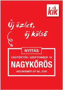 Kik - KiK újság érvényessége 2025.09.17-ig - amely érvényes a következő dátumtól: 14.09.2025
