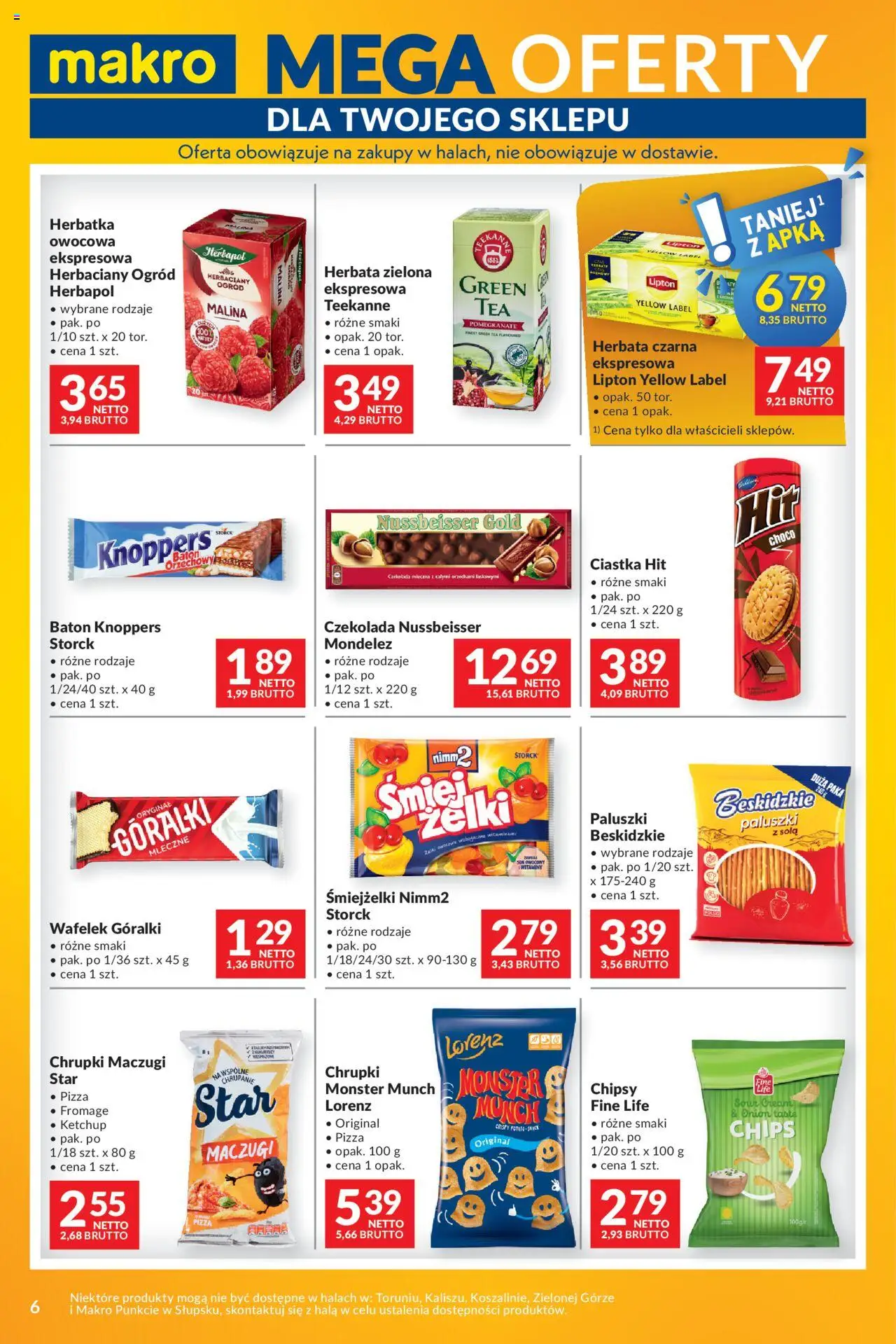Makro Gazetka - Mega oferty dla Twojego Sklepu od 27.05.2025 | Strona: 6 | Produkty: Ketchup, Żelki, Czekolada, Herbata