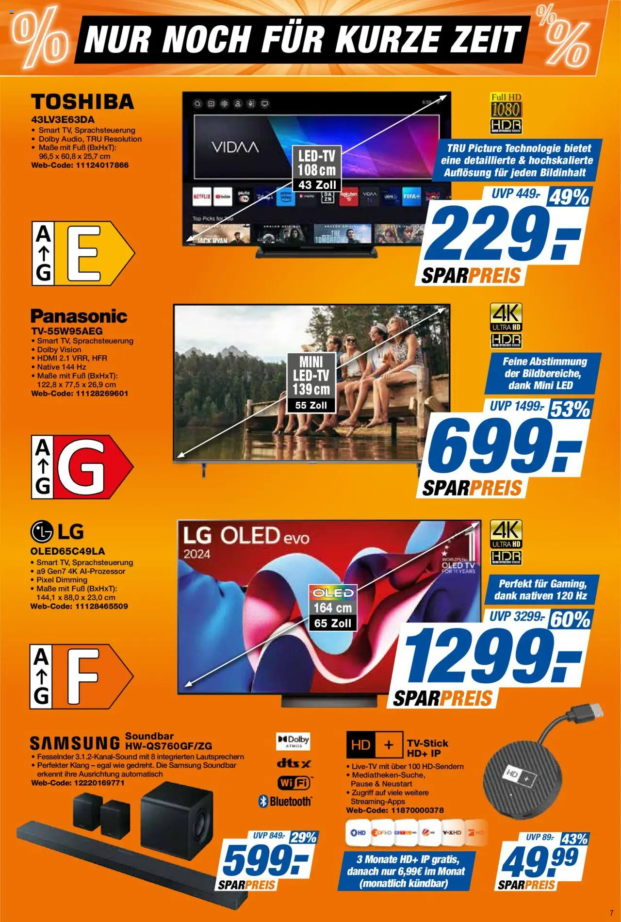 Expert  Sommer Sparverkauf - gültig ab dem 22.08.2025 | Seite: 7 | Produkte: Top, Panasonic, Soundbar, TV
