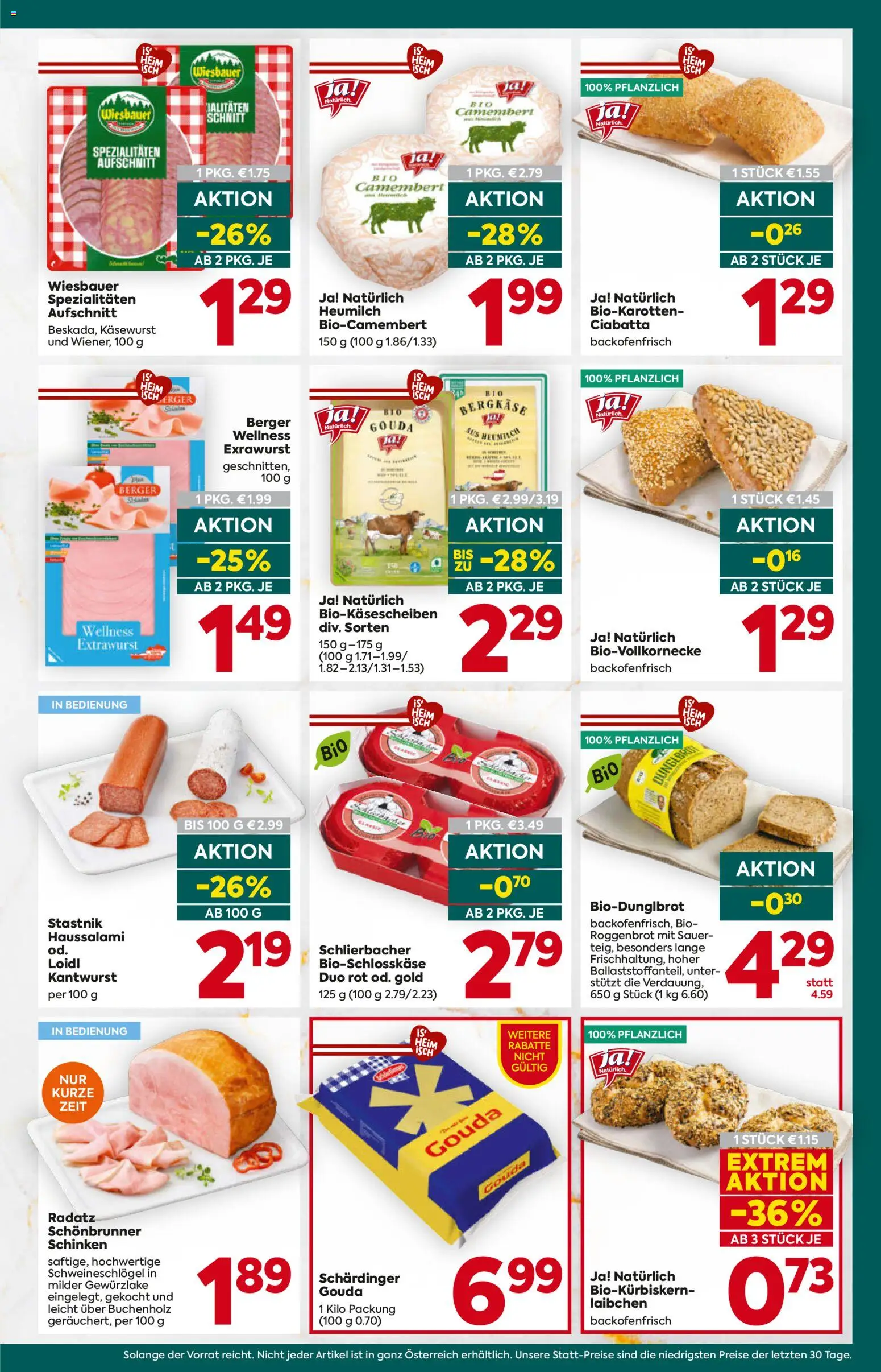 Billa Plus Flugblatt gültig ab 16.04.2026 | Seite: 9 | Produkte: Schinken