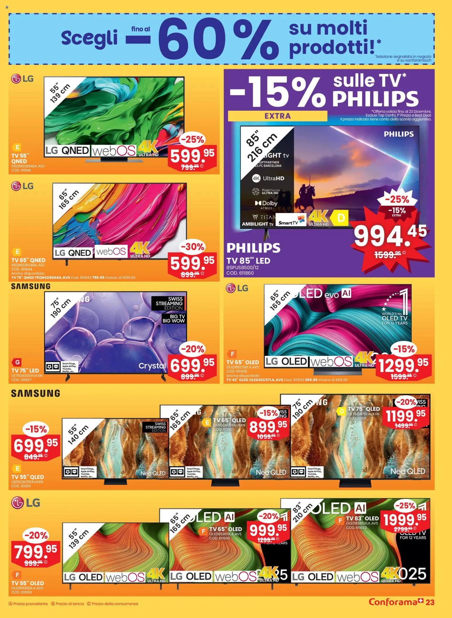 Conforama Aktionen Super Saldi – gültig ab 17.12.2025 | Seite: 23 | Produkte: TV, Apple, LG, Philips