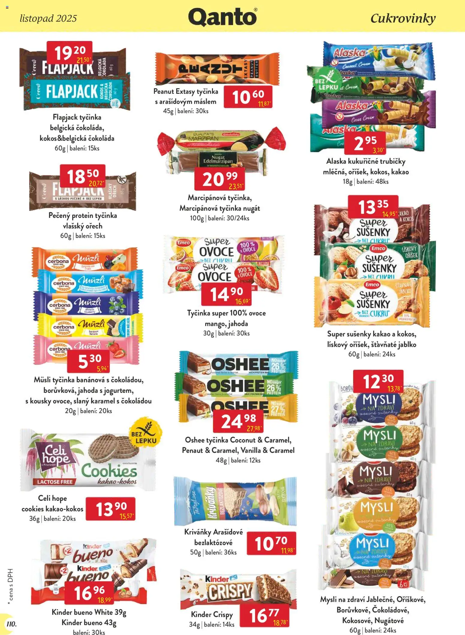Astur & Qanto - Leták - Velkoobchod 11/2025 od 01.11.2025 | Strana: 110 | Produkty: Kakao, Protein, Kinder, Sušenky