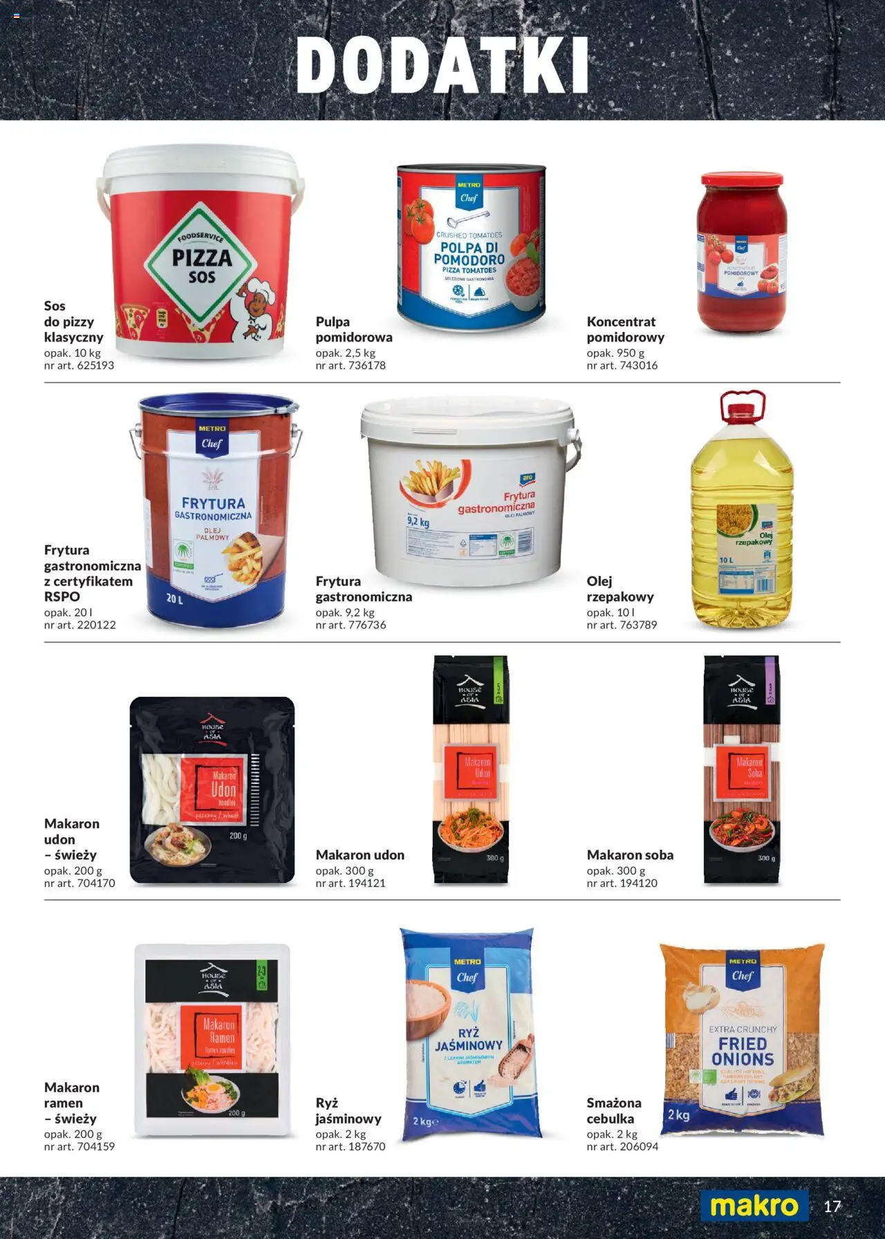 Makro Gazetka - Street Food od 28.03.2025 | Strona: 17 | Produkty: Makaron ramen, Makaron udon, Olej, Pizza