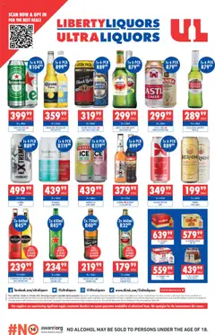 Ultra Liquors specials catalogue – valid from 01.10.2025 | Page: 4 | Products: Wine, Gin, Vodka, Lemon