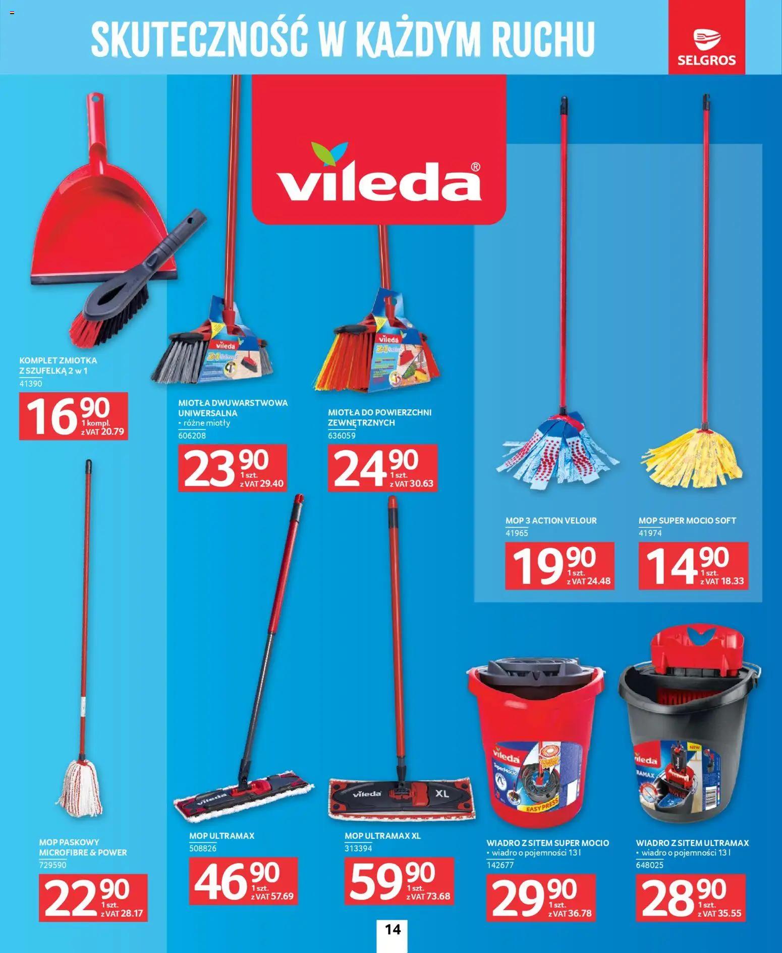 Selgros cash&carry gazetka - Sprzątanie od 26.03.2026 | Strona: 14 | Produkty: Vileda