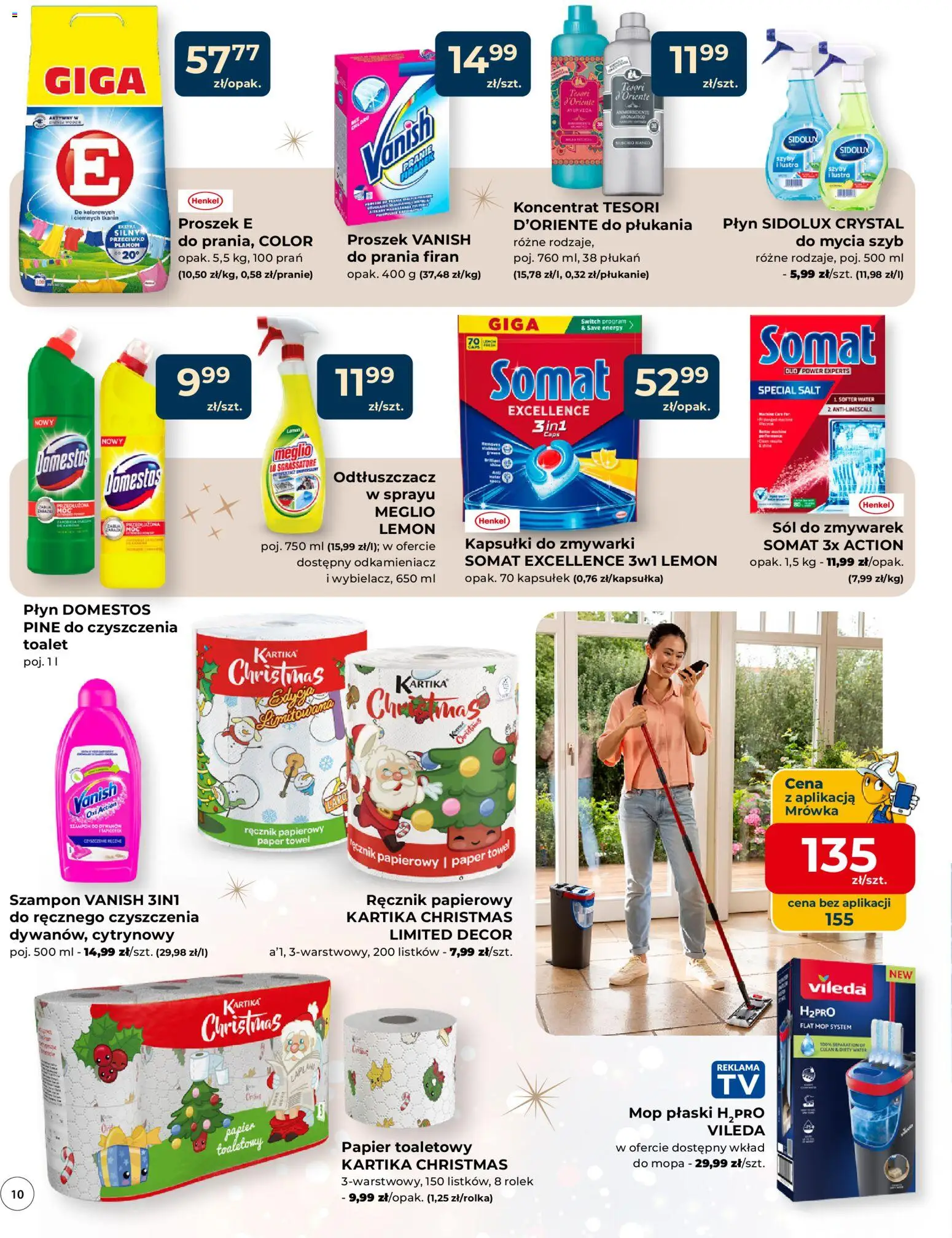 Mrówka Gazetka - Kielce od 04.12.2025 | Strona: 10 | Produkty: Vanish, Papier toaletowy, Domestos, Vileda