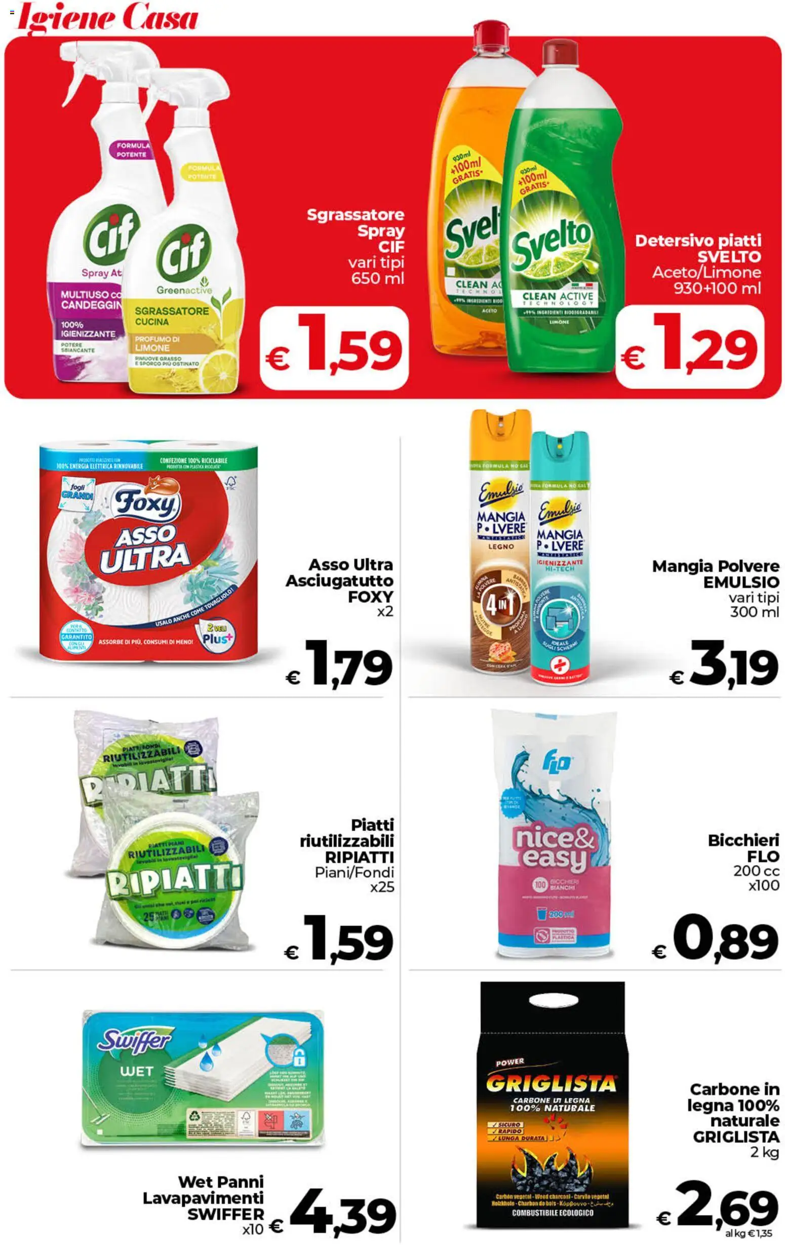 Volantino COOP del 26.03.2026 | Pagina: 44 | Prodotti: Sgrassatore, Aceto, Asciugatutto, Profumo