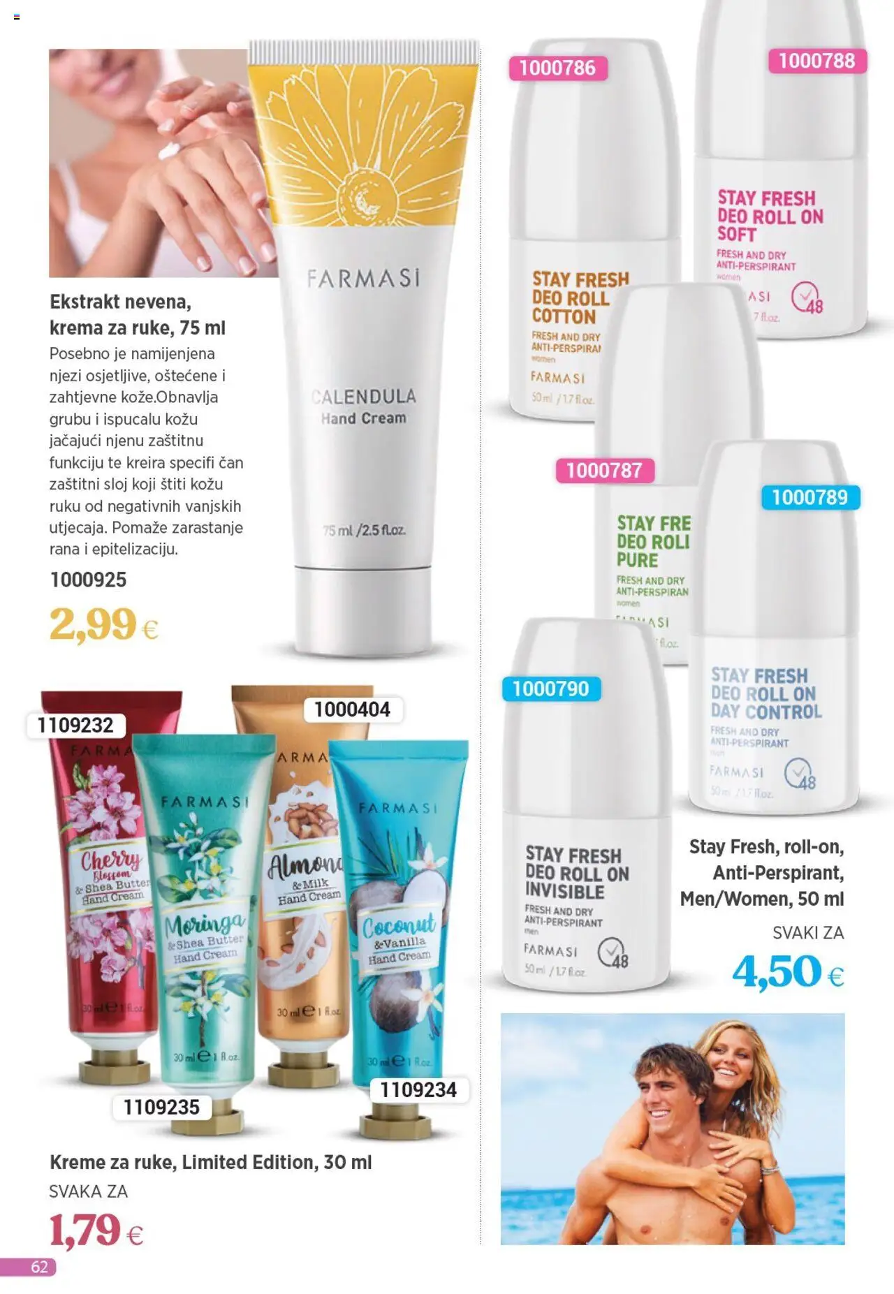 Farmasi katalog | vrijedi od 01.08.2025 | Stranica: 62 | Proizvodi: Roll on, Antiperspirant, Krema