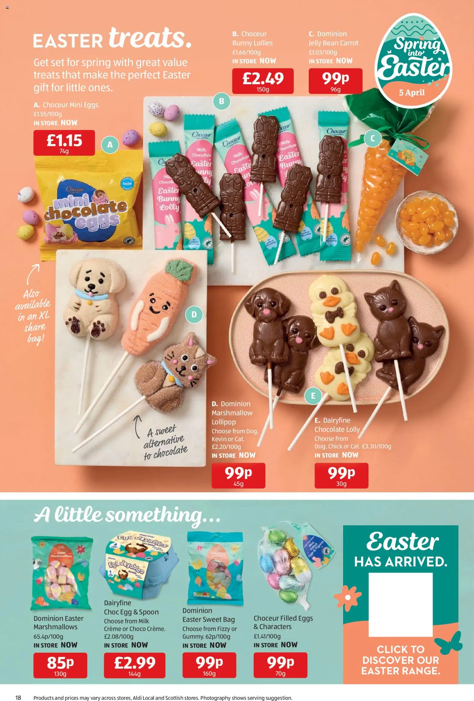{H1} | Page: 18 | Products: Marshmallows, Eggs, Chocolate, Bag