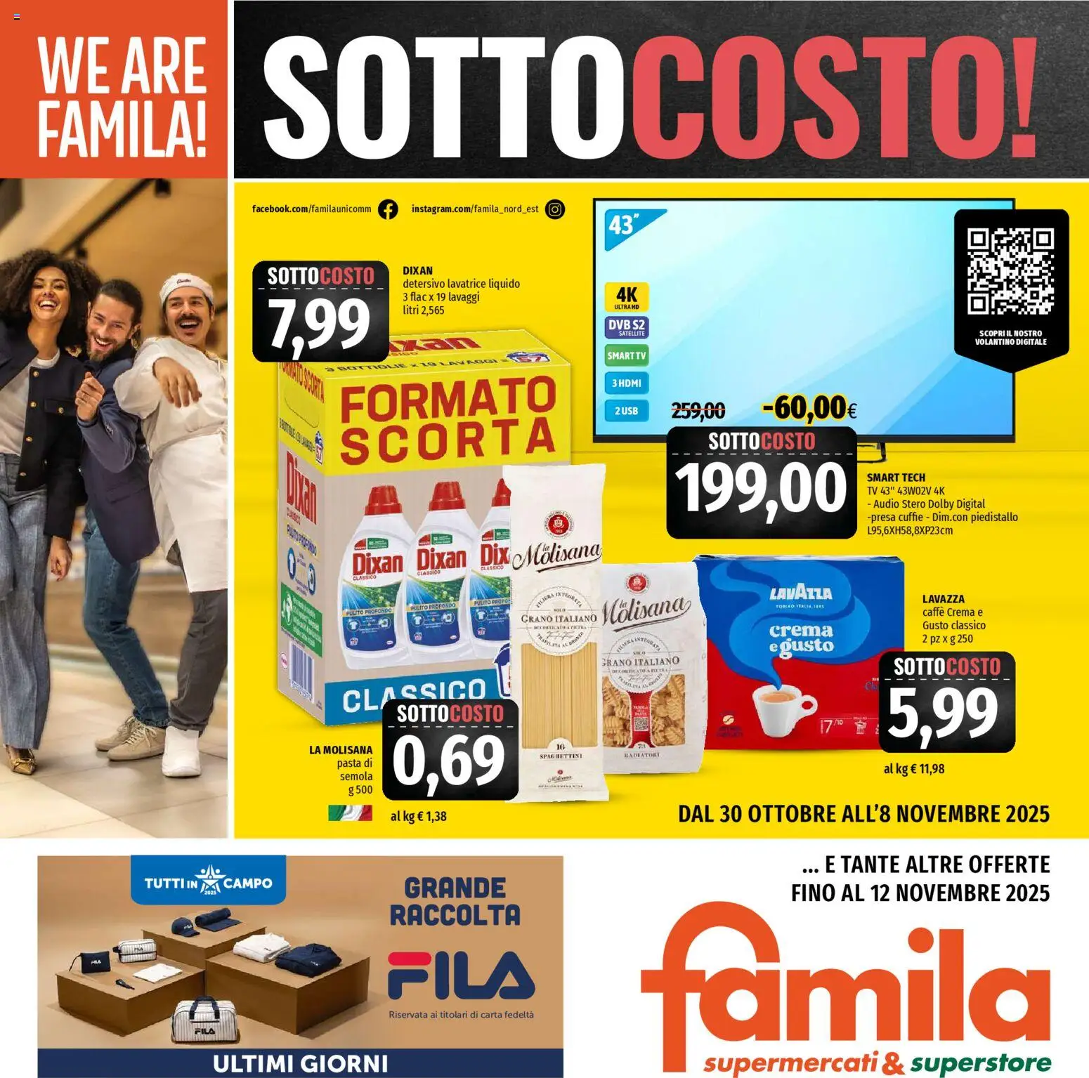Volantino Famila del 30.10.2025 | Pagina: 1 | Prodotti: Lavatrice, TV, Audio, Cuffie