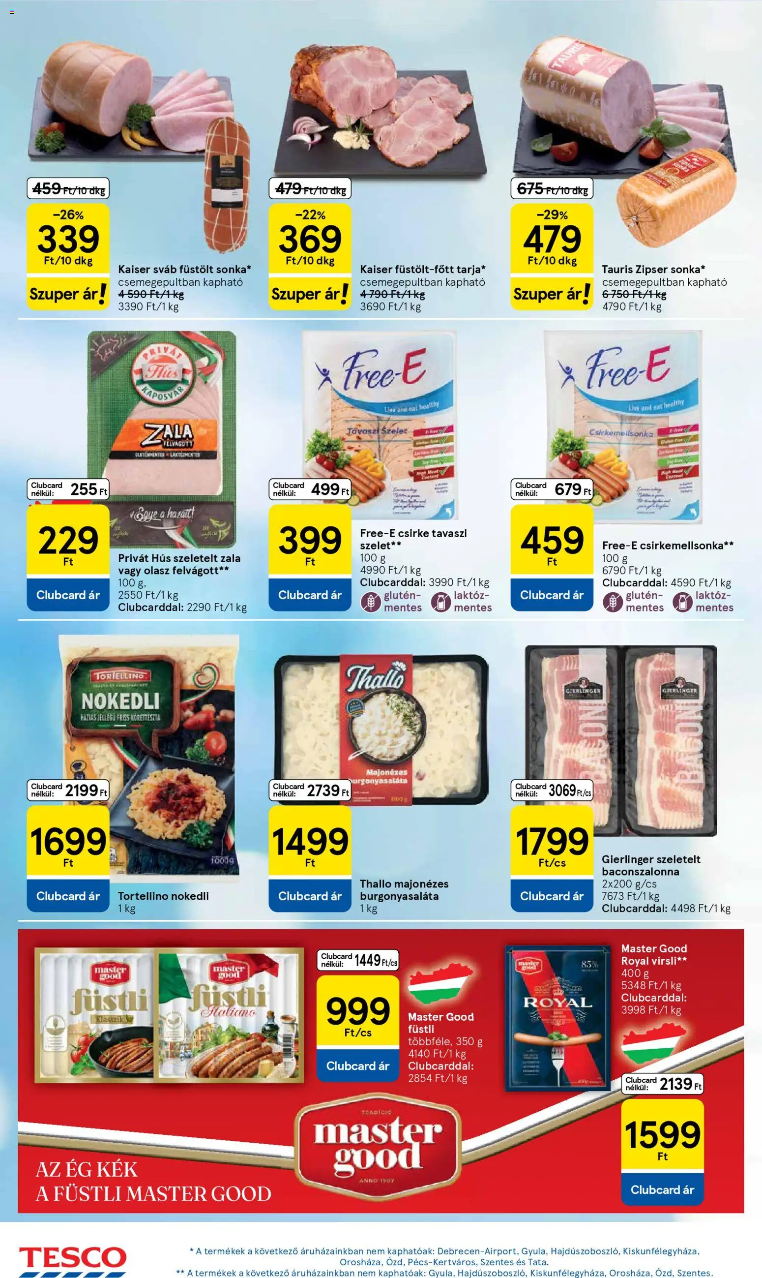 Tesco akciós ujság - amely érvényes a következő dátumtól: 31.03.2026 | Oldal: 22 | Termékek: Virsli, Hús, Olasz felvágott, Felvágott