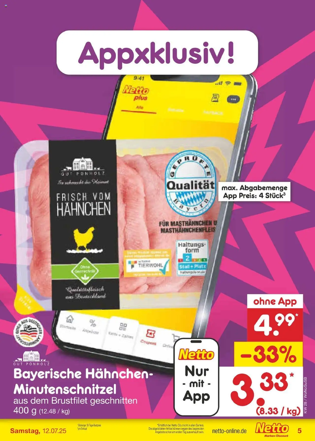 Netto Marken-Discount prospekt Lahnau	 - gültig ab dem 07.07.2025 | Seite: 5 | Produkte: Hahnchen