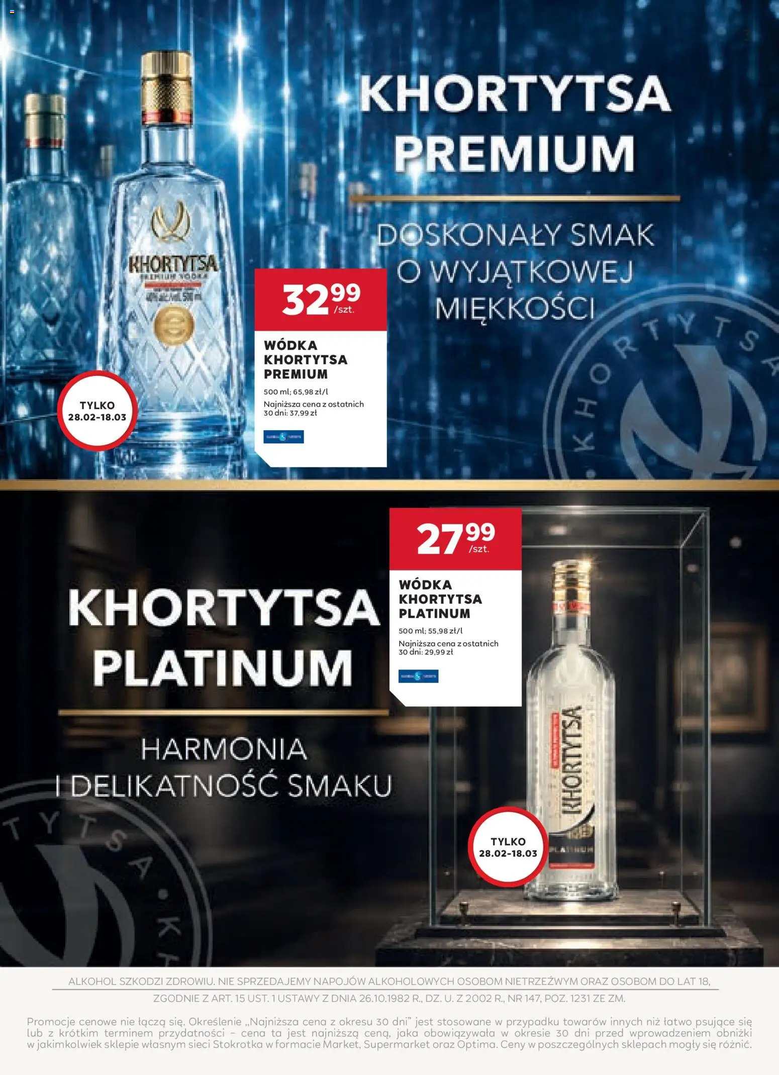 Stokrotka Gazetka - Oferta alkoholowa od 19.02.2026 | Strona: 3 | Produkty: Stokrotka, Alkohol, Wódka