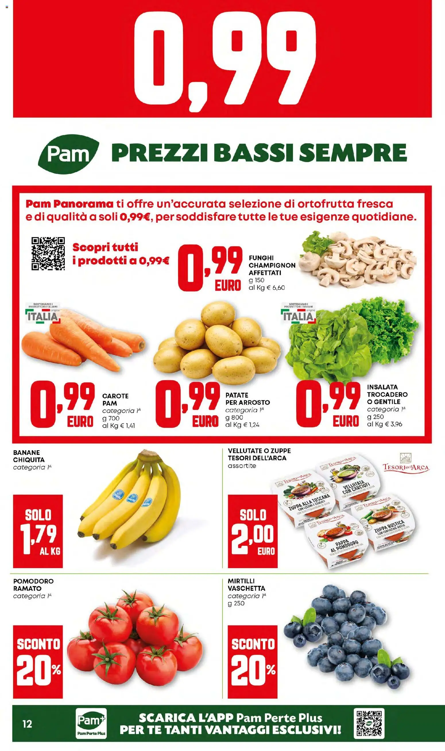 Volantino PAM del 02.01.2026 | Pagina: 12 | Prodotti: Arrosto, Patate, Lenticchie, Mirtilli