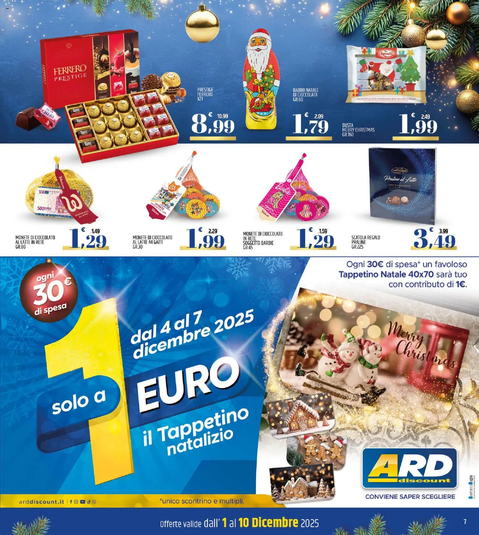 Volantino ARD Discount del 01.12.2025 | Pagina: 7 | Prodotti: Cioccolato, Latte, Scatola