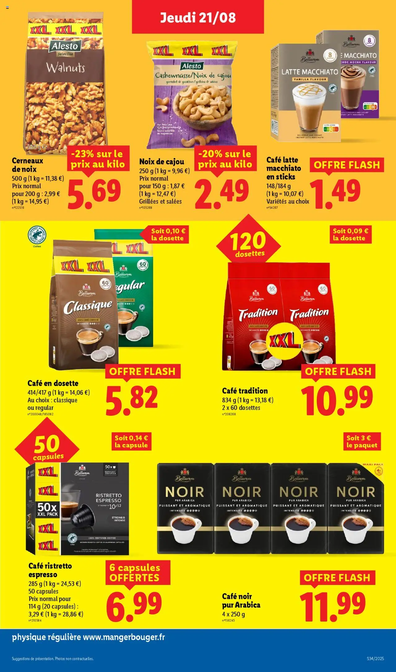  | Page: 23 | Produits: Noix de cajou, Dosettes Café, Café, Noix