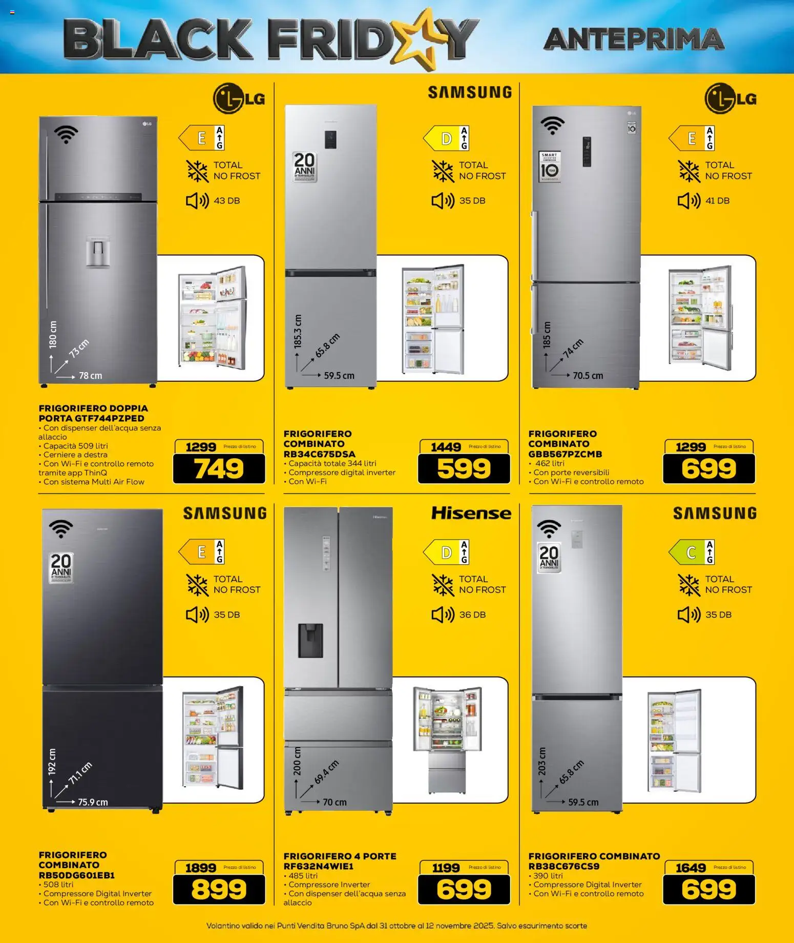 Volantino Euronics del 31.10.2025 | Pagina: 18 | Prodotti: Compressore, Frigorifero, Frigorifero combinato, Samsung