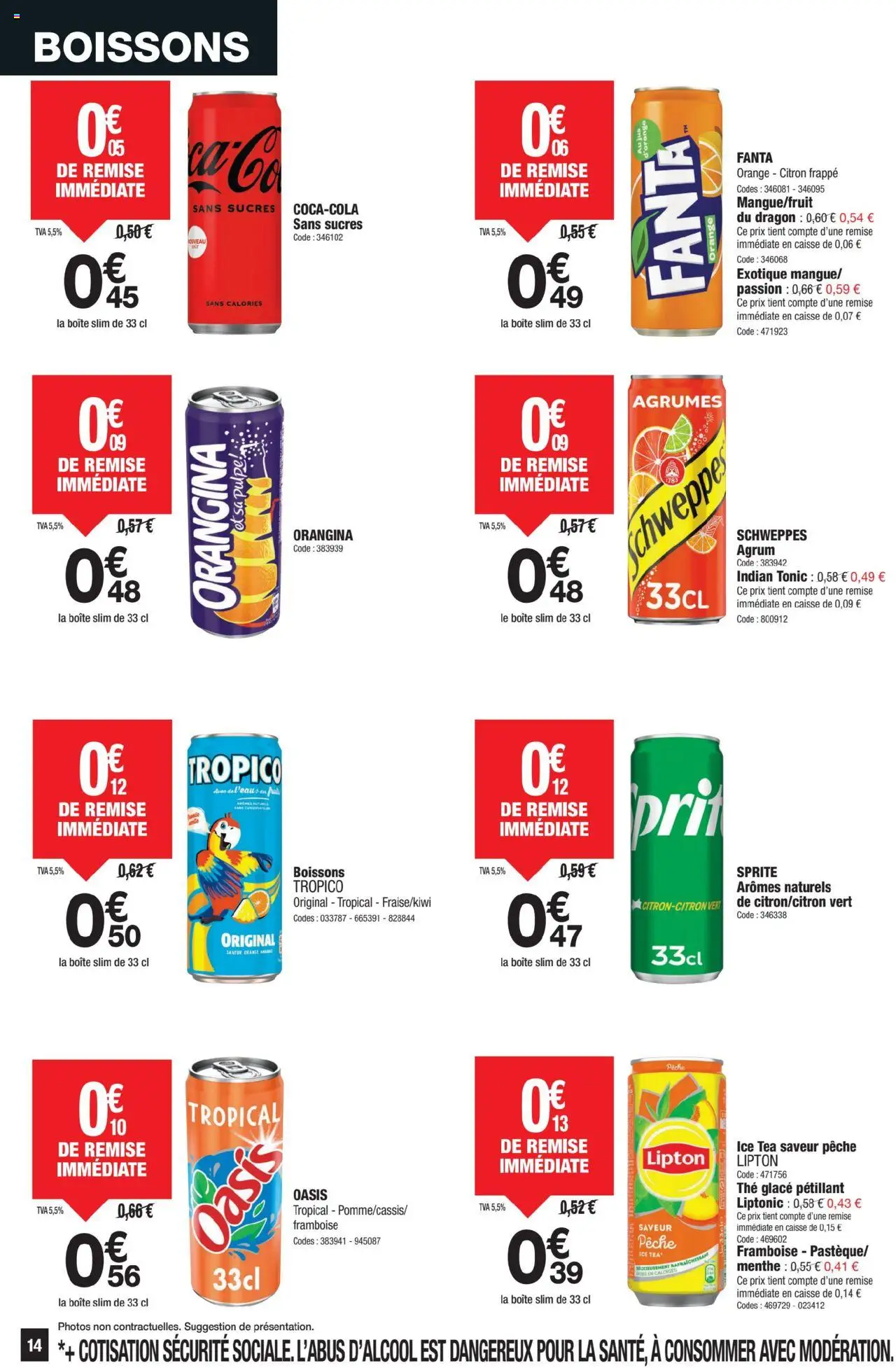  | Page: 14 | Produits: Citron, Framboise, Orange, Pêche