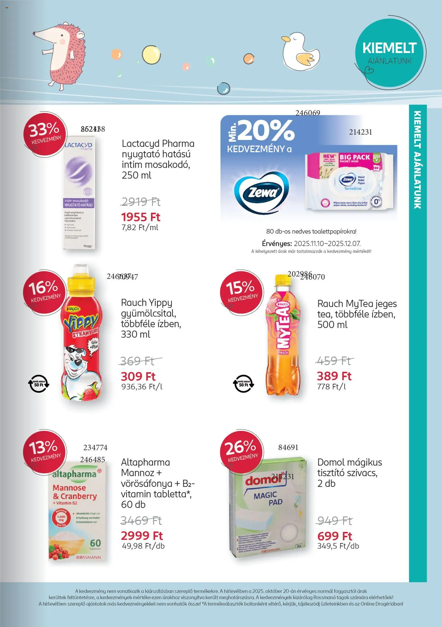 Rossmann akciós ujság - amely érvényes a következő dátumtól: 10.11.2025 | Oldal: 3 | Termékek: Gyümölcsital, Tea