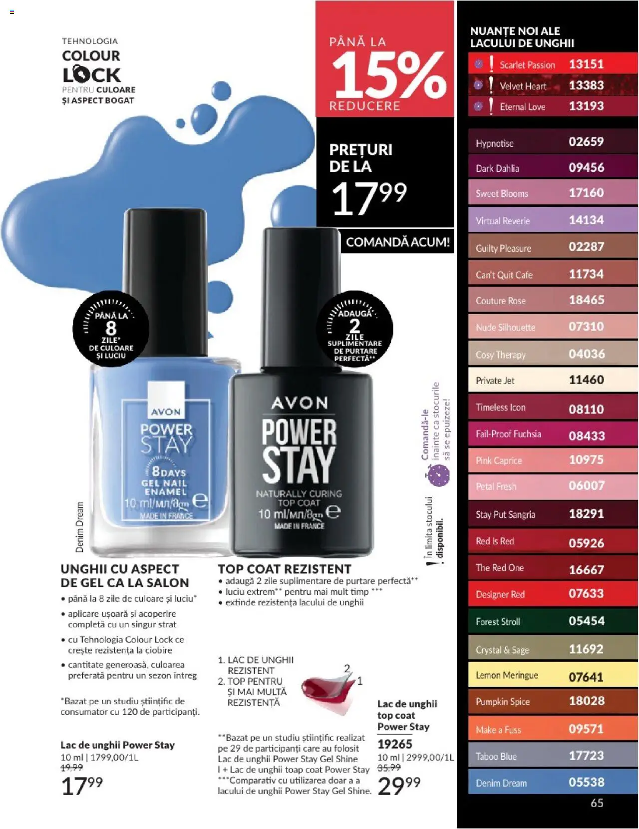 Catalog Avon - 06 2025 – valabil de la 01.06.2025 | Pagină: 65 | Produse: Top coat, Top, Lac de unghii