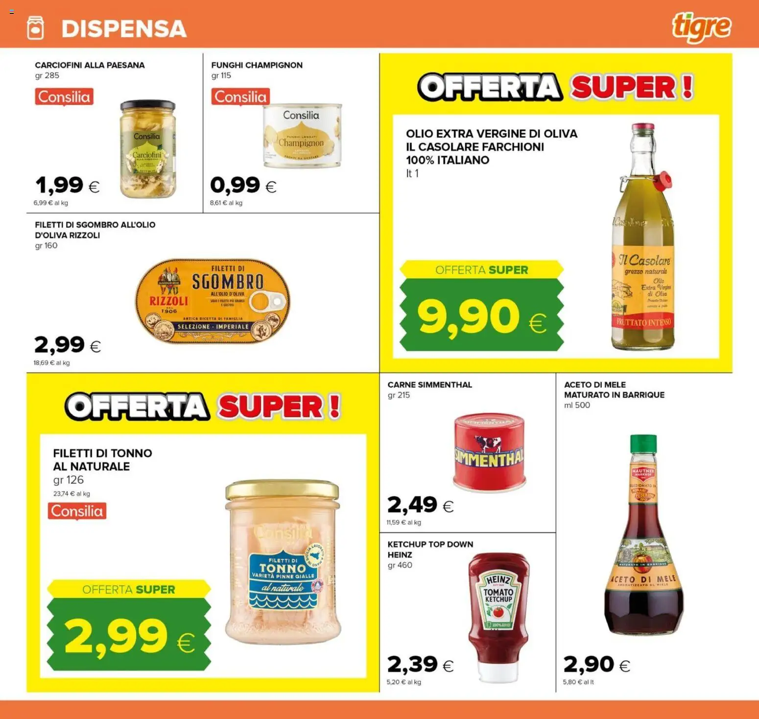 Volantino Tigre del 16.01.2026 | Pagina: 13 | Prodotti: Mele, Aceto di mele, Top, Tonno