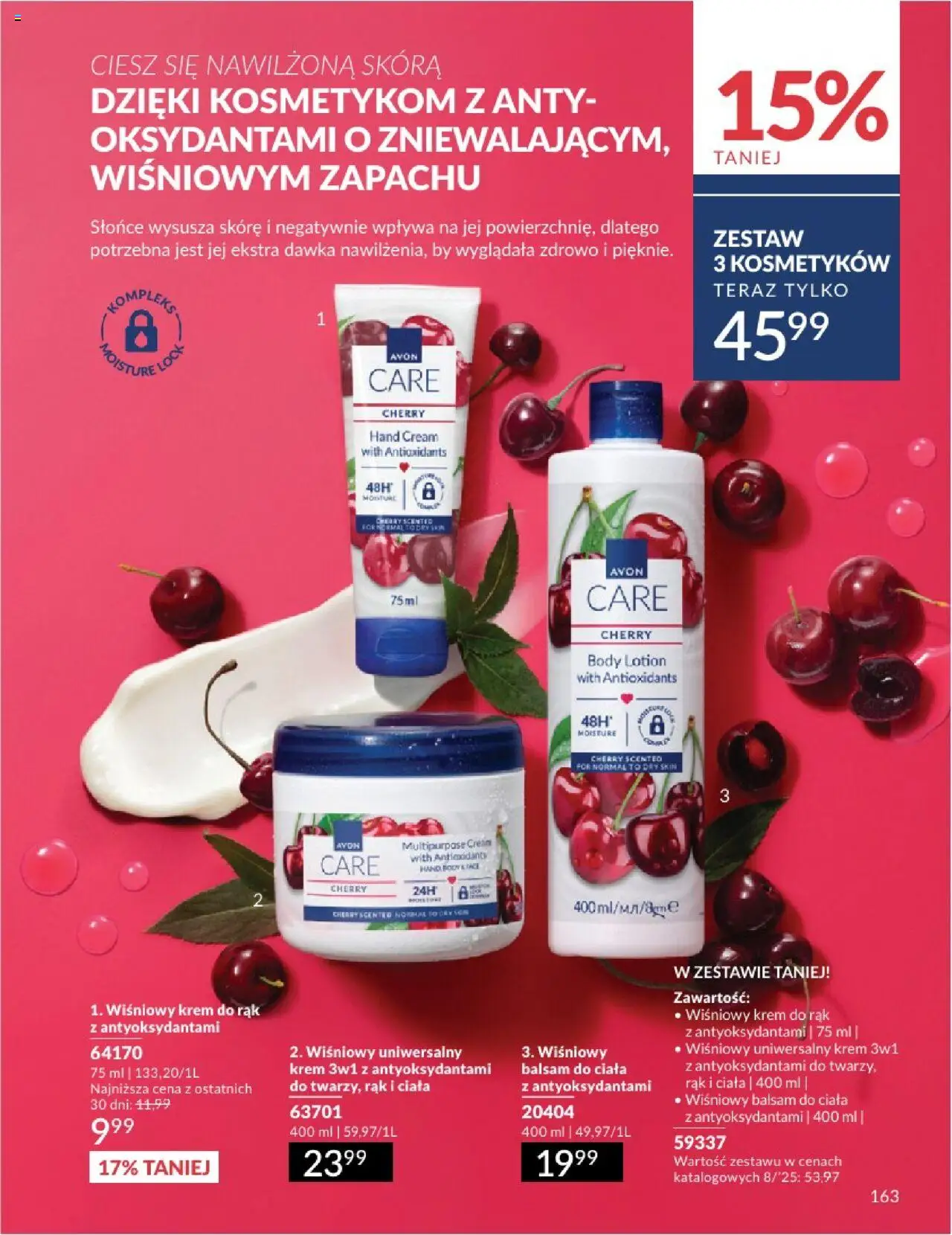 Avon Katalog 08 2025 od 01.08.2025 | Strona: 163 | Produkty: Body, Krem do rąk, Krem, Lotion