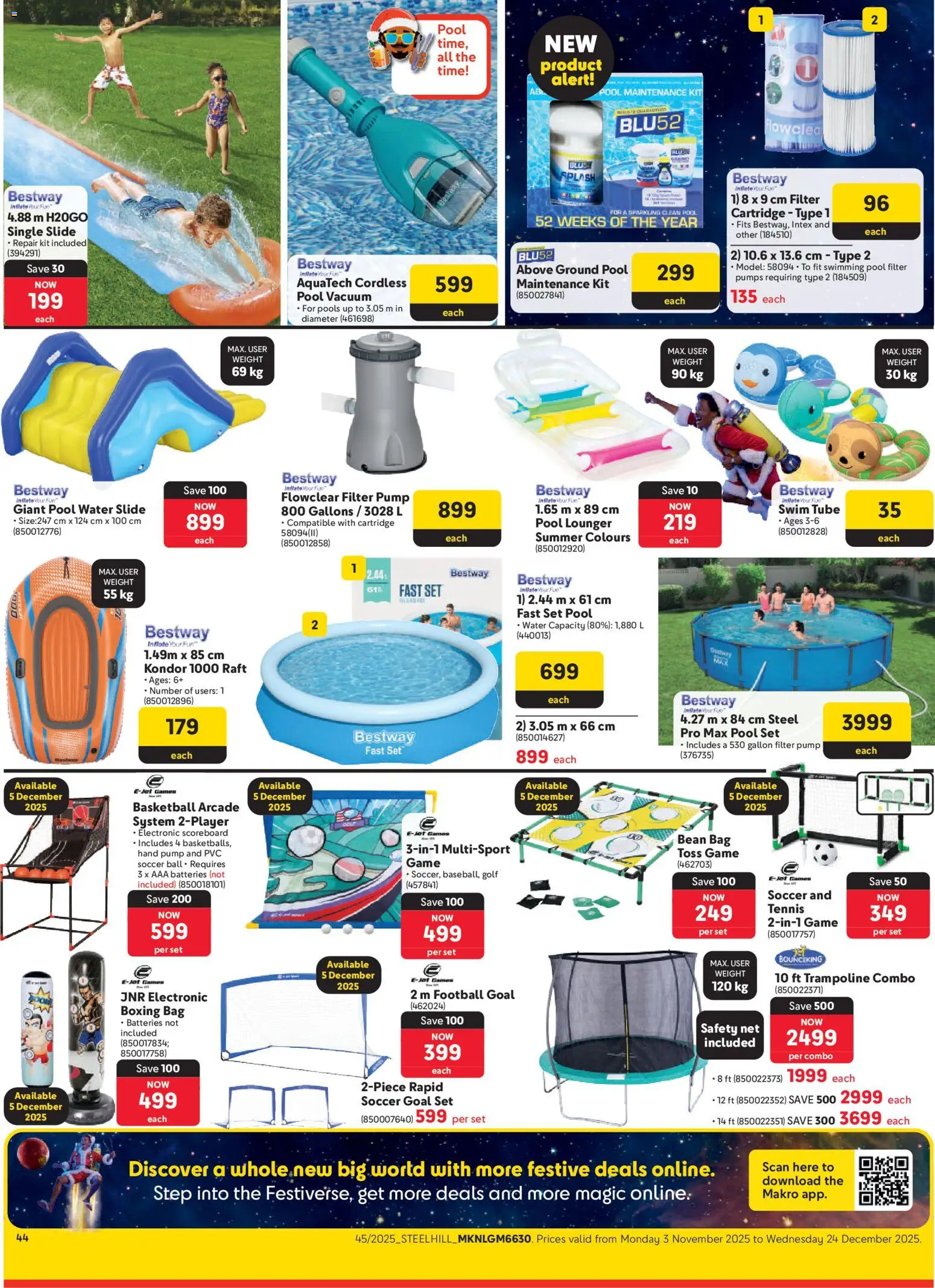 New Makro catalogue – valid from 03.11.2025 | Page: 44 | Products: Pumps, Games, Blush, Water