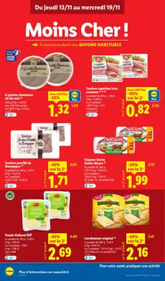 LIDL - Prévisualisation de Jambon supérieur avec couenne, Jambon supérieur avec couenne, 160 g, 4 tranches valide à partir de 13.11.2025 | Page: 12 | Produits: Farine de ble, Farine, Jambon, Gouda