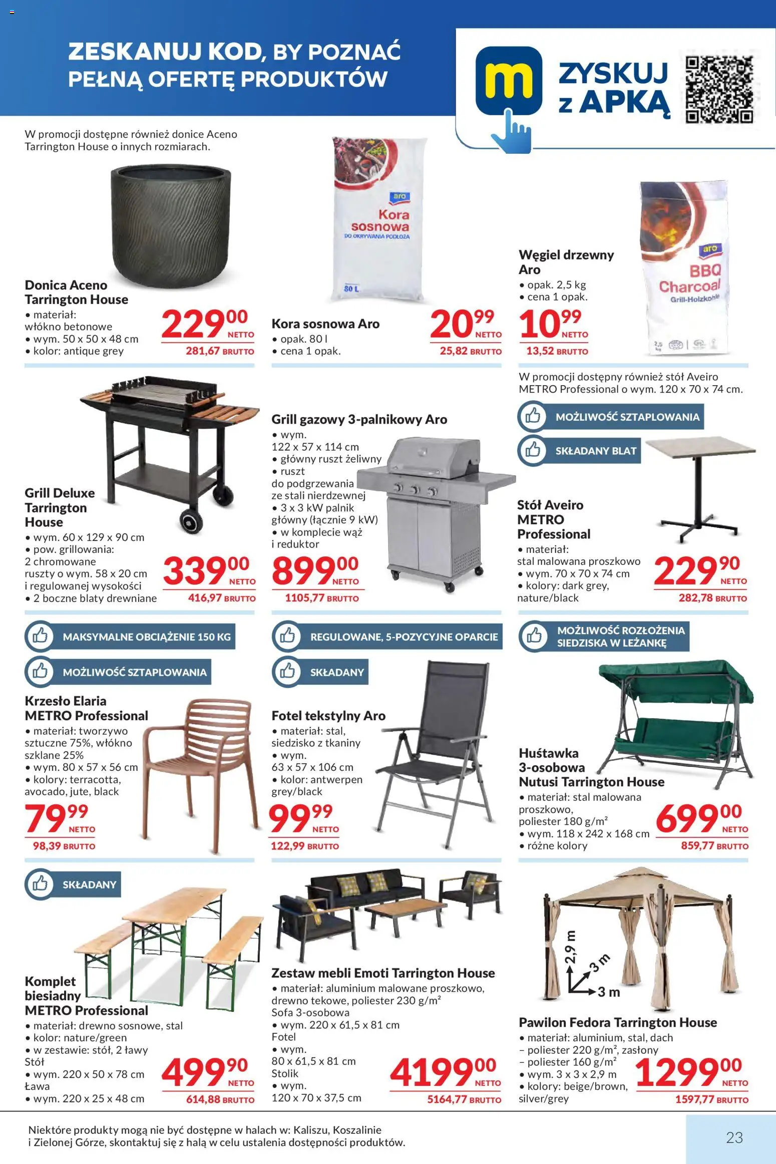 Makro Gazetka od 03.03.2026 | Strona: 23 | Produkty: Grill gazowy, Fotel, Krzesło, Zasłony