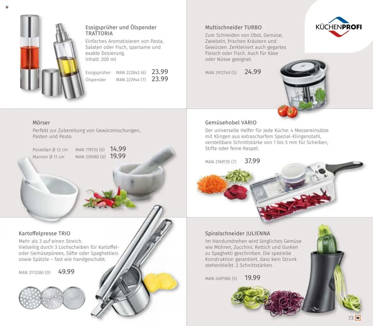 Müller Haushaltskatalog – gültig ab 03.10.2025 | Seite: 73 | Produkte: Gemüse, Nüsse, Fleisch, Gurken