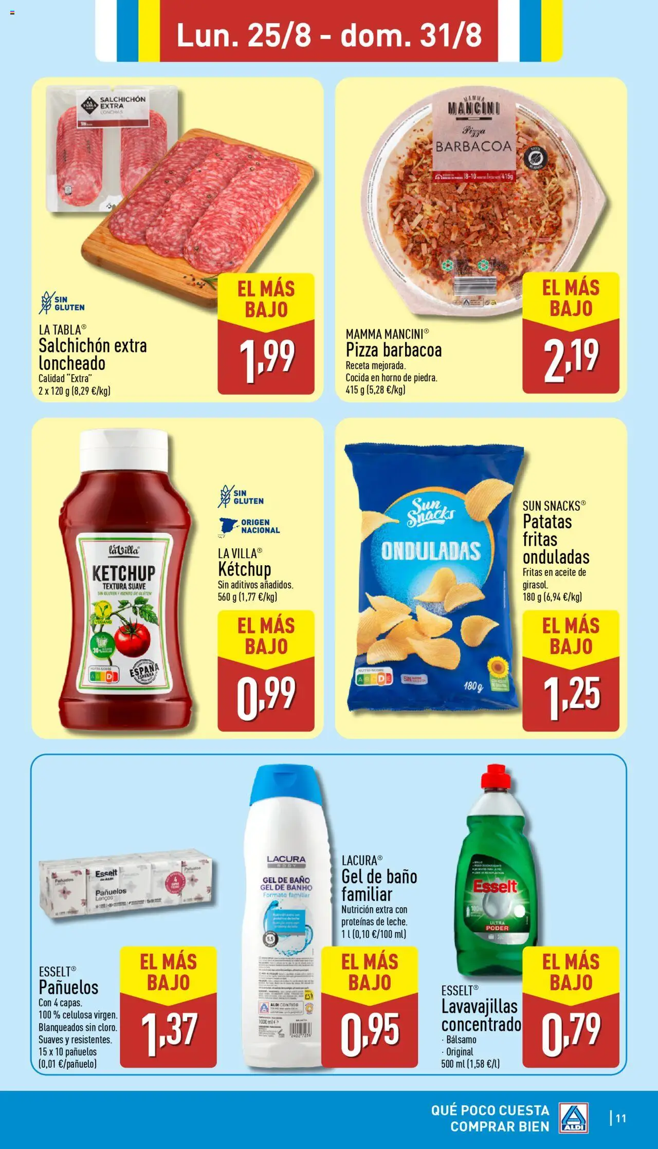 Aldi folleto Canarias │ válido desde el 25.08.2025 | Página: 11 | Productos: Barbacoa, Lavavajillas, Body, Loncheado