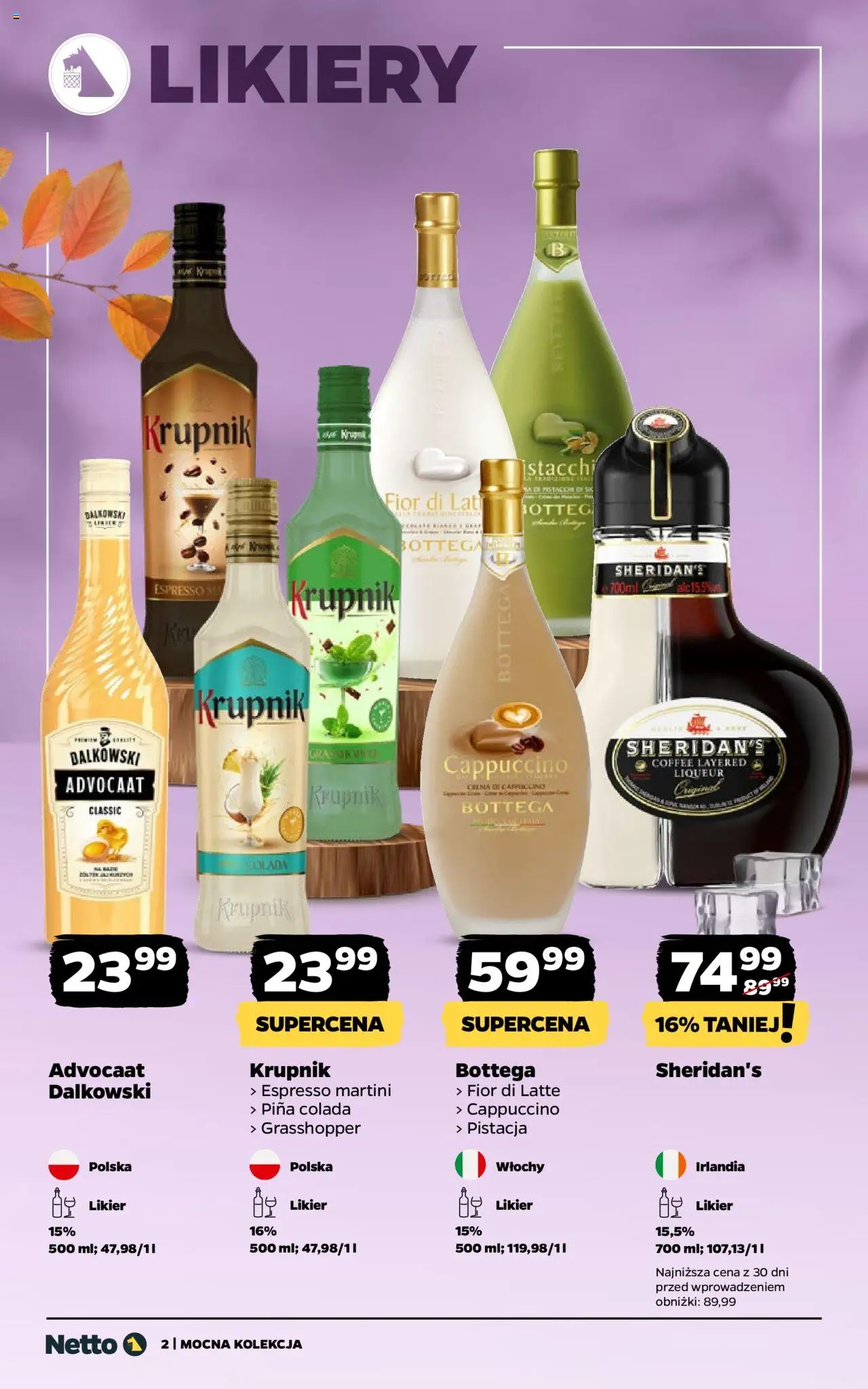 Netto gazetka - Alkohole mocne od 29.09.2025 | Strona: 2 | Produkty: Martini, Cappuccino