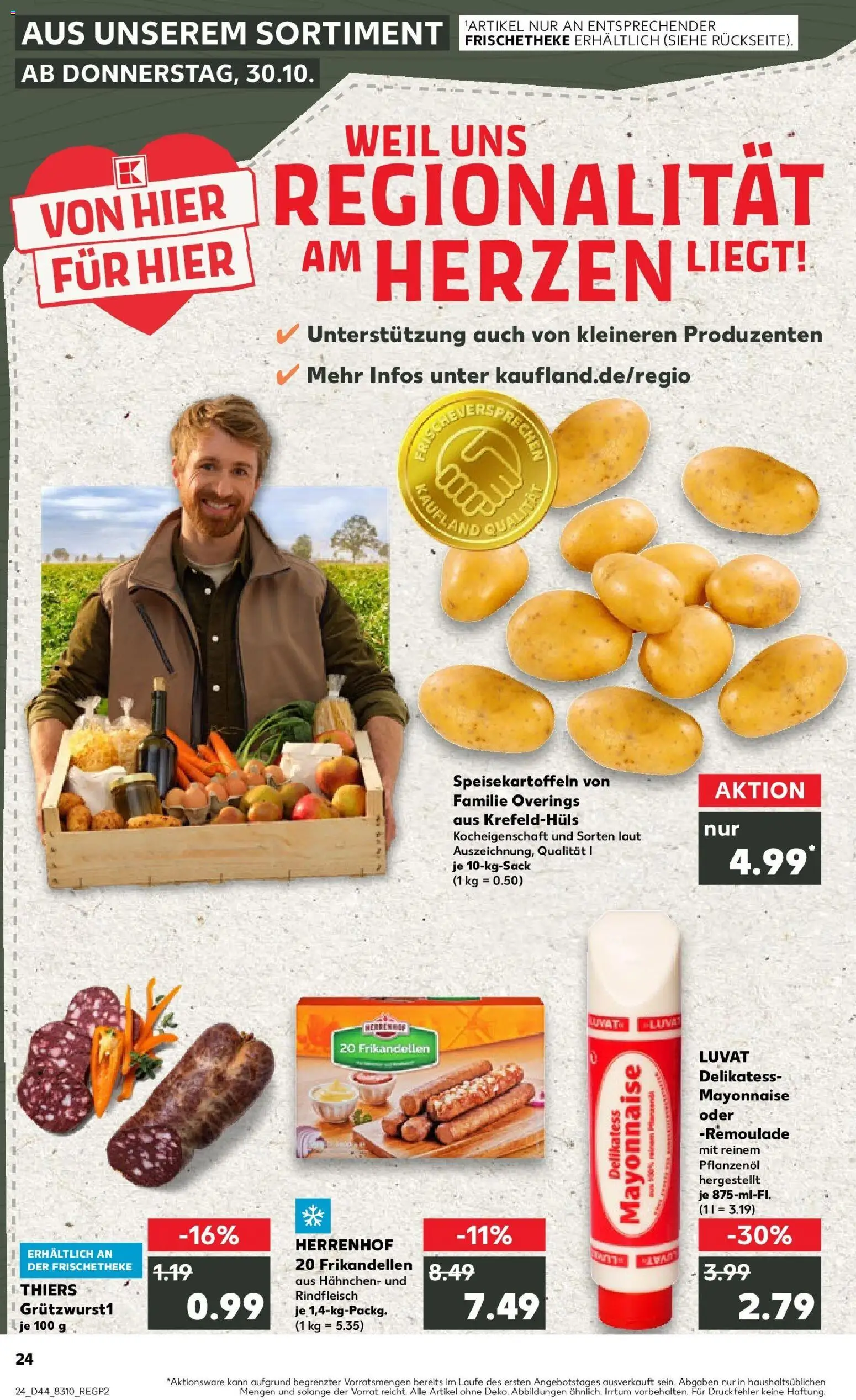 Kaufland prospekt Herne	 – gültig ab 30.10.2025 | Seite: 24 | Produkte: Hahnchen, Mayonnaise, Rindfleisch