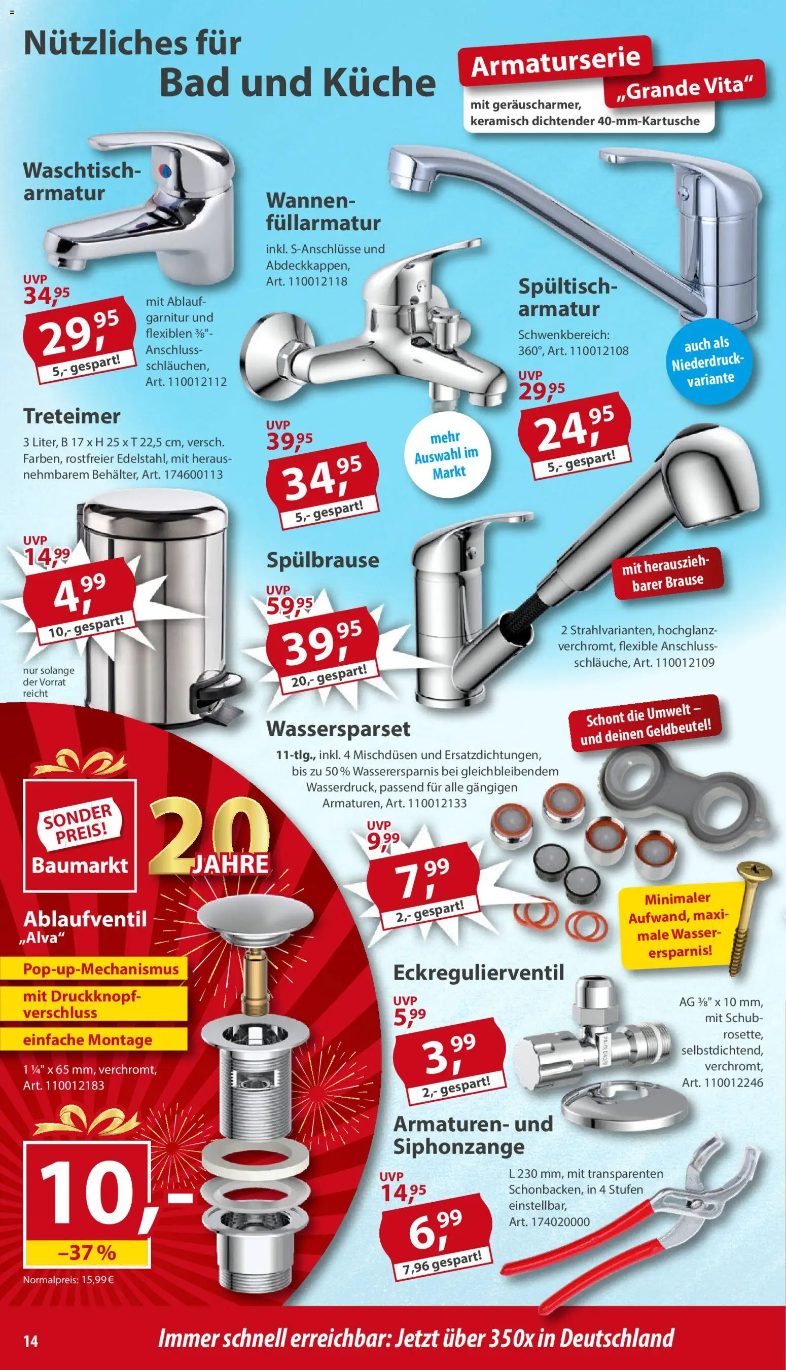 Sonderpreis Baumarkt Prospekt 	 – gültig ab 22.11.2025 | Seite: 14 | Produkte: Küche, Armatur, Waschtisch, Wasser