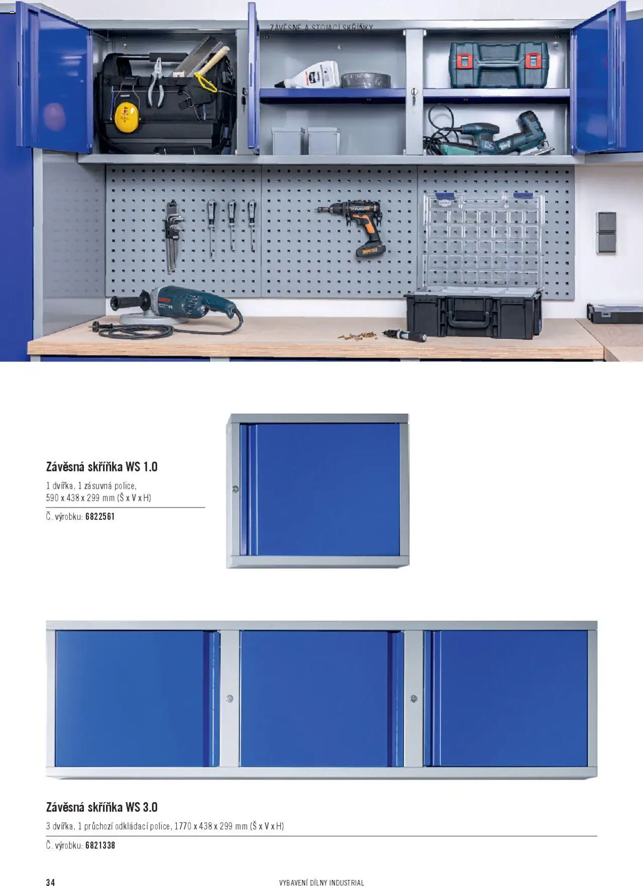 HORNBACH katalog - INDUSTRIAL - Systém vybavení dílny od 06.02.2025 | Strana: 34 | Produkty: Skříňka